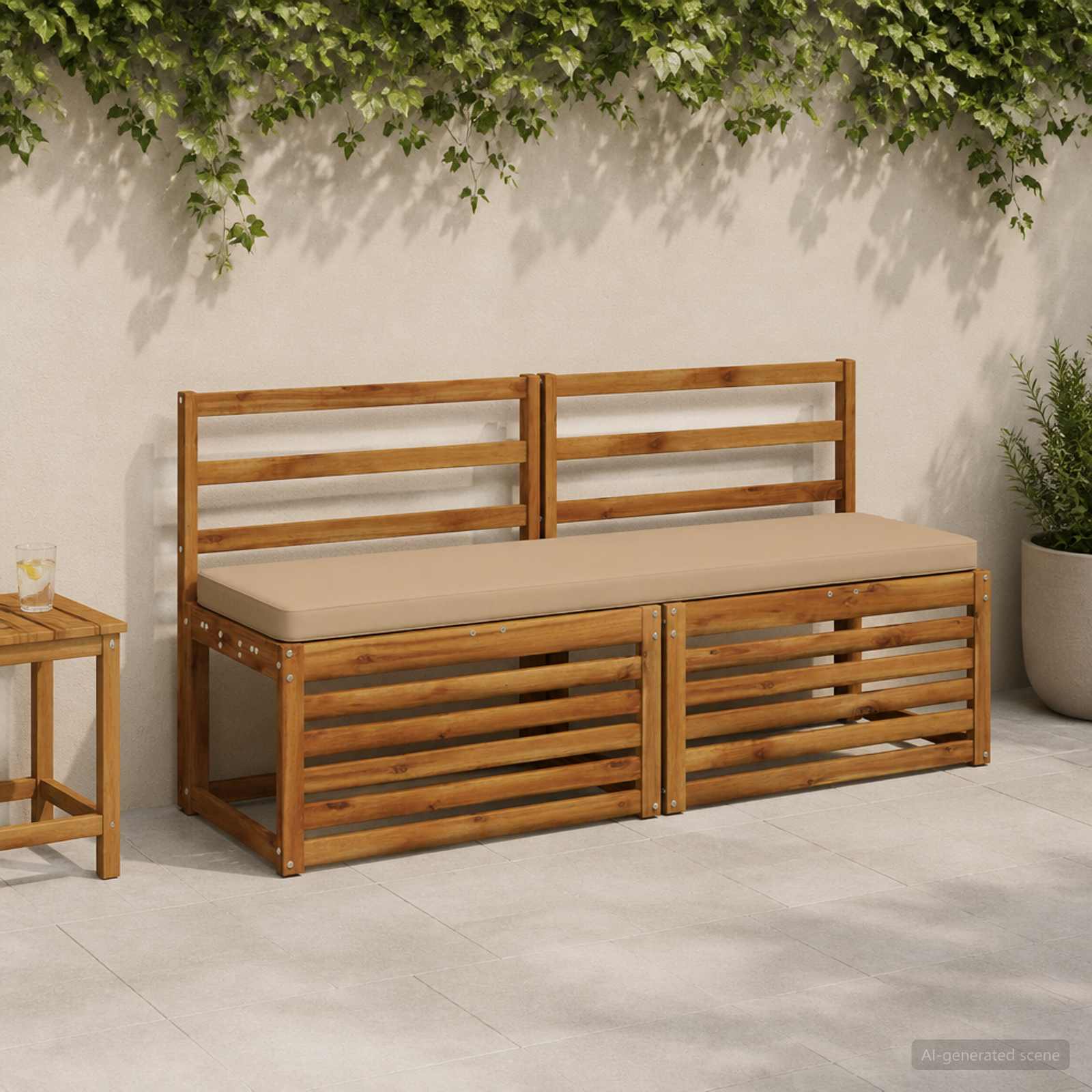 1-delig Bankkussen VUGHT 100% Polyester Zand 140 x 40 x 5 cm image 1