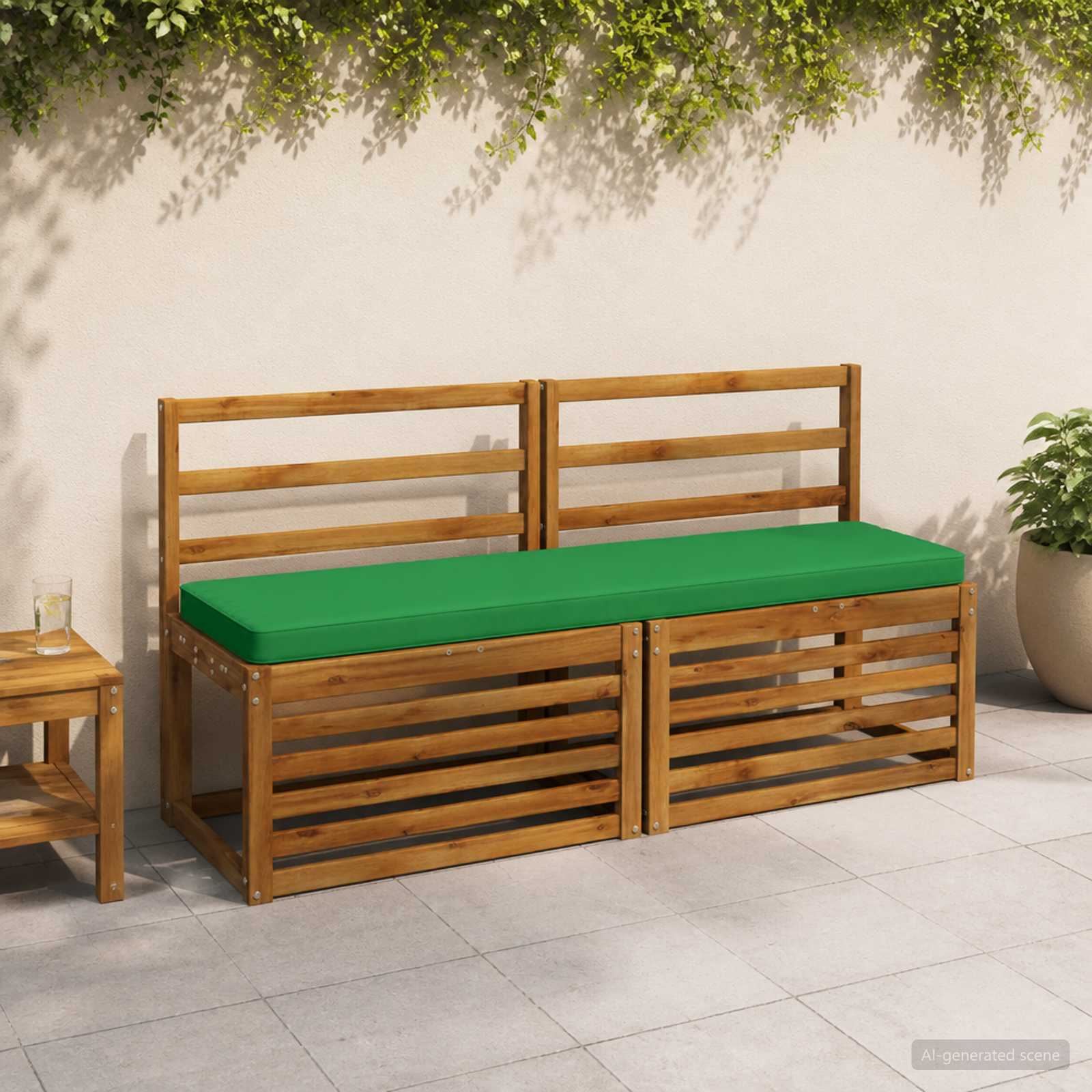 1-delig Bankkussen VUGHT 100% Polyester Groen 160 x 40 x 5 cm image 1