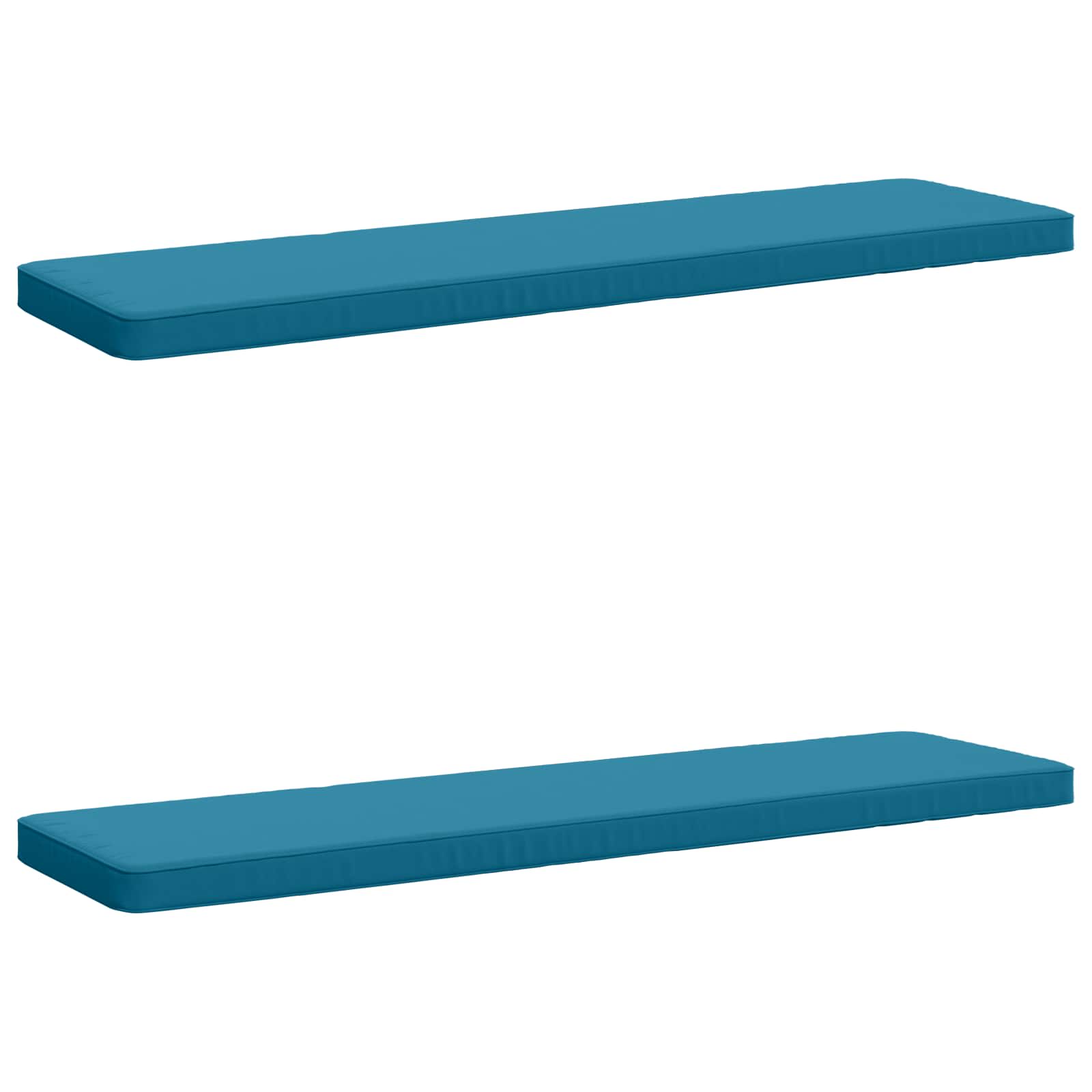 2-delige Bankkussens VUGHT 2 st 100% Polyester Lichtblauw image 2