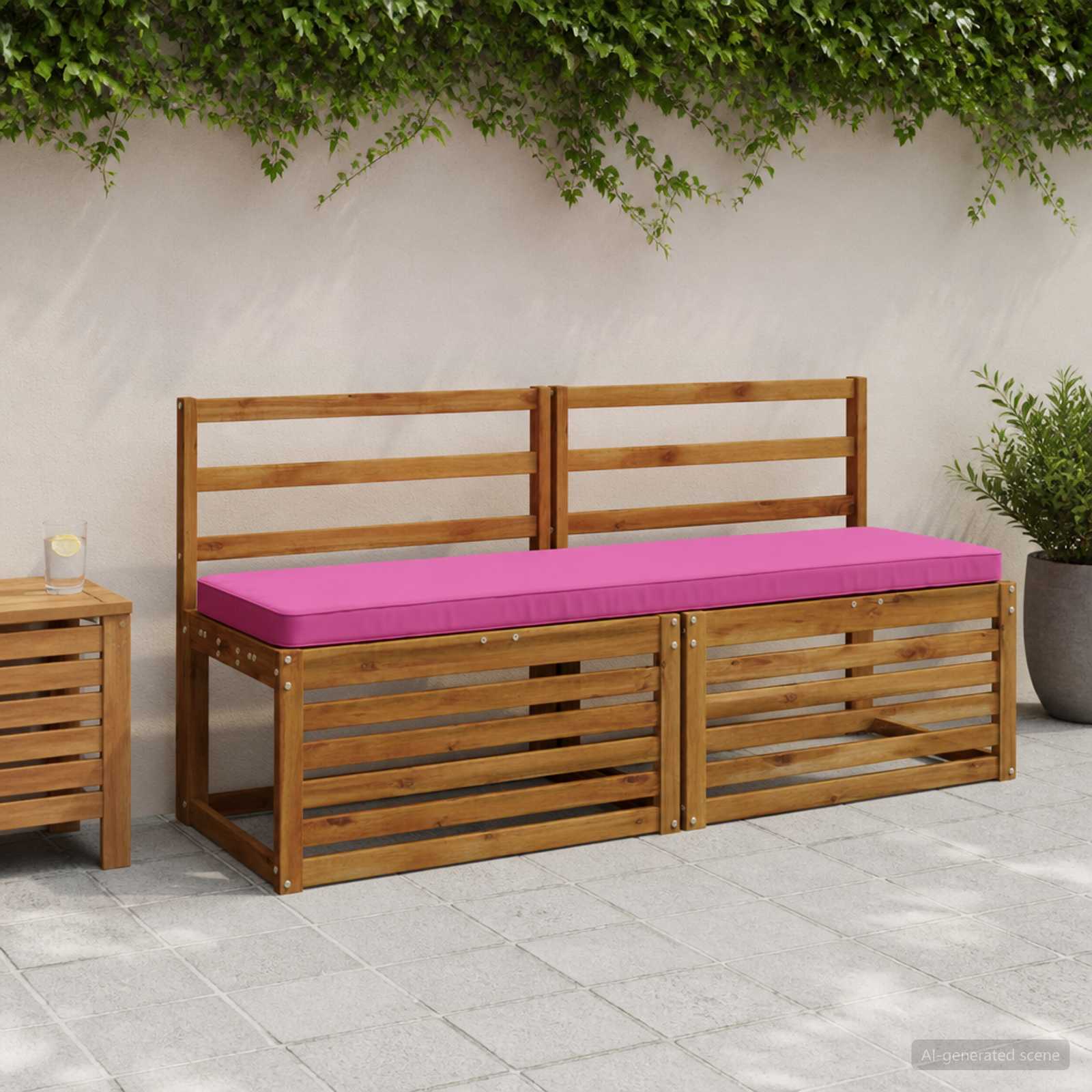 2-delige Bankkussens VUGHT 2 st 100% Polyester Roze image 1