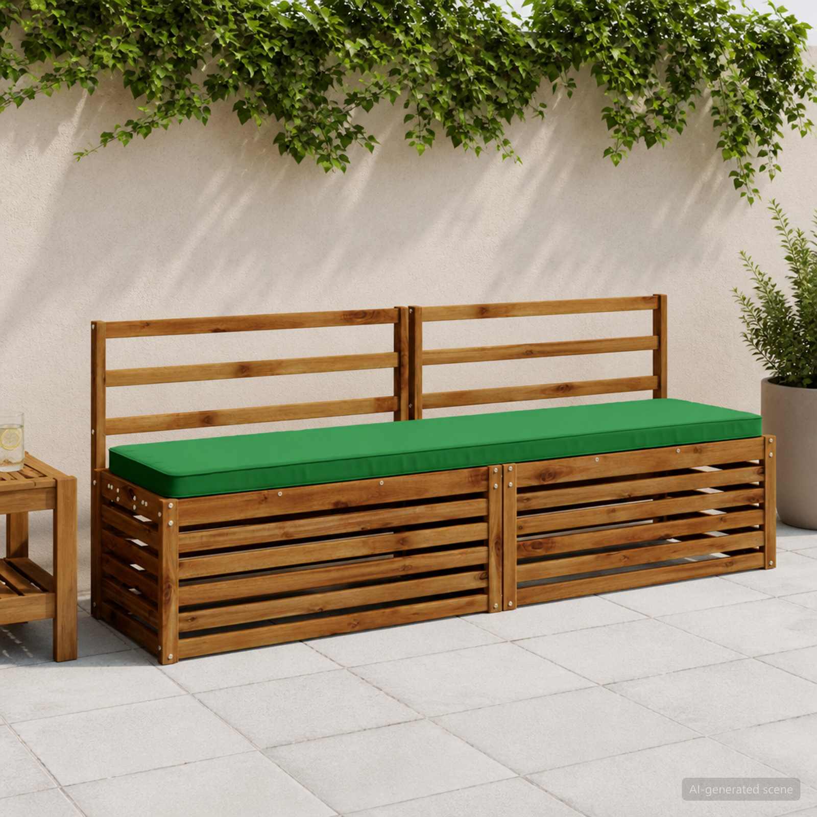 2-delige Bankkussens VUGHT 2 st 100% Polyester Groen image 1
