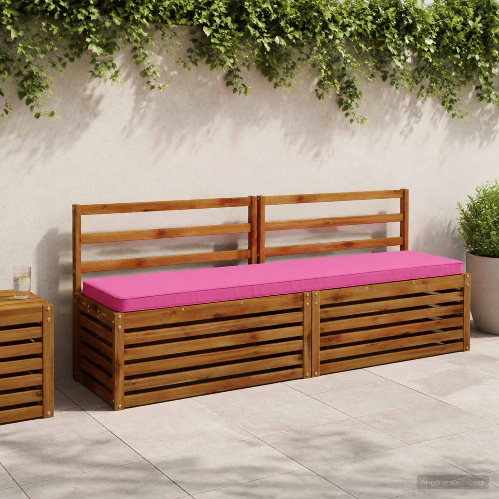 2-delige Bankkussens VUGHT 2 st 100% Polyester Roze image 1