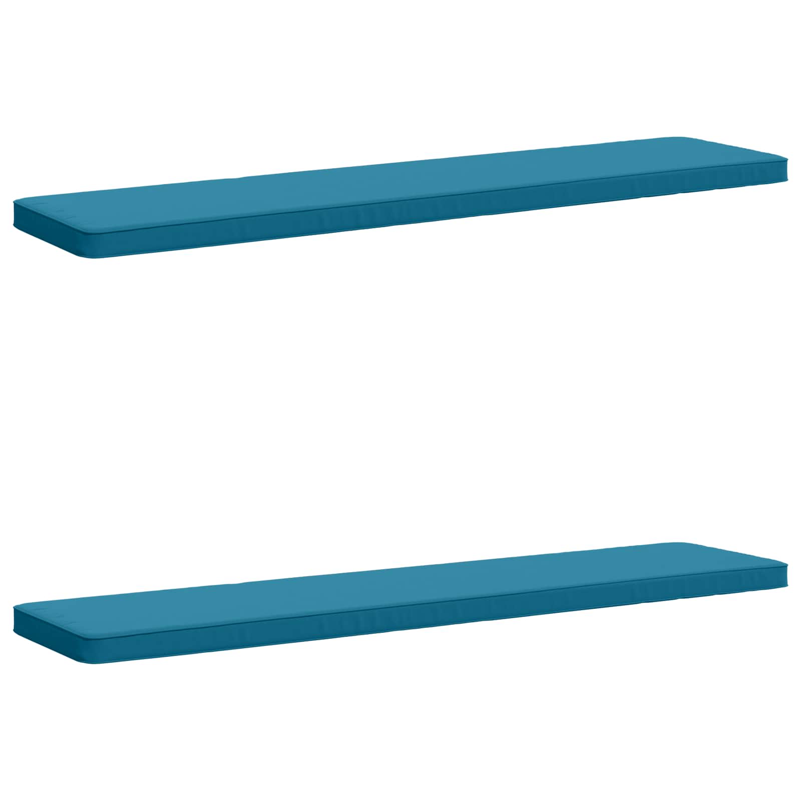 2-delige Bankkussens VUGHT 2 st 100% Polyester Lichtblauw image 2
