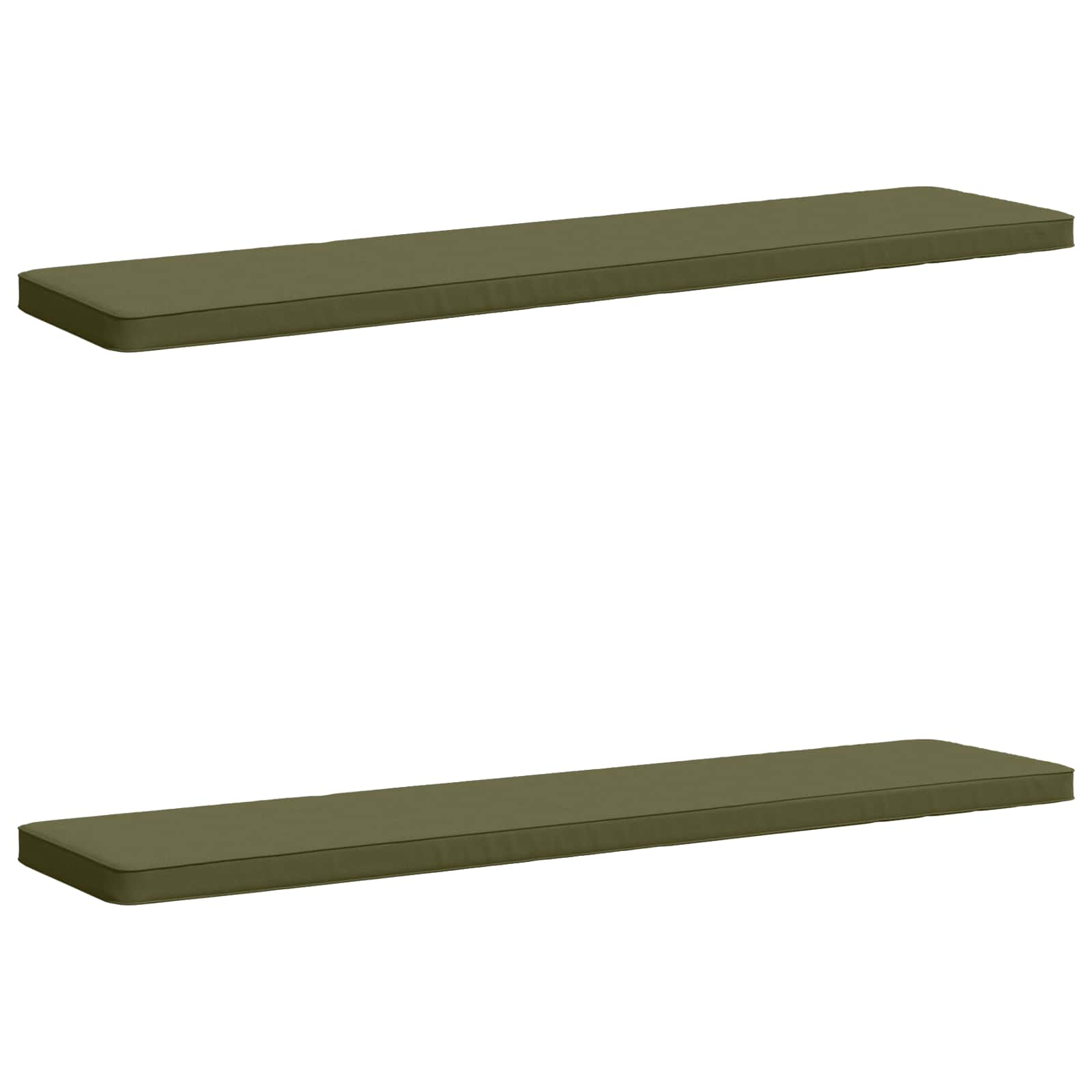 2-delige Bankkussens VUGHT 2 st 100% Polyester Olijfgroen image 2