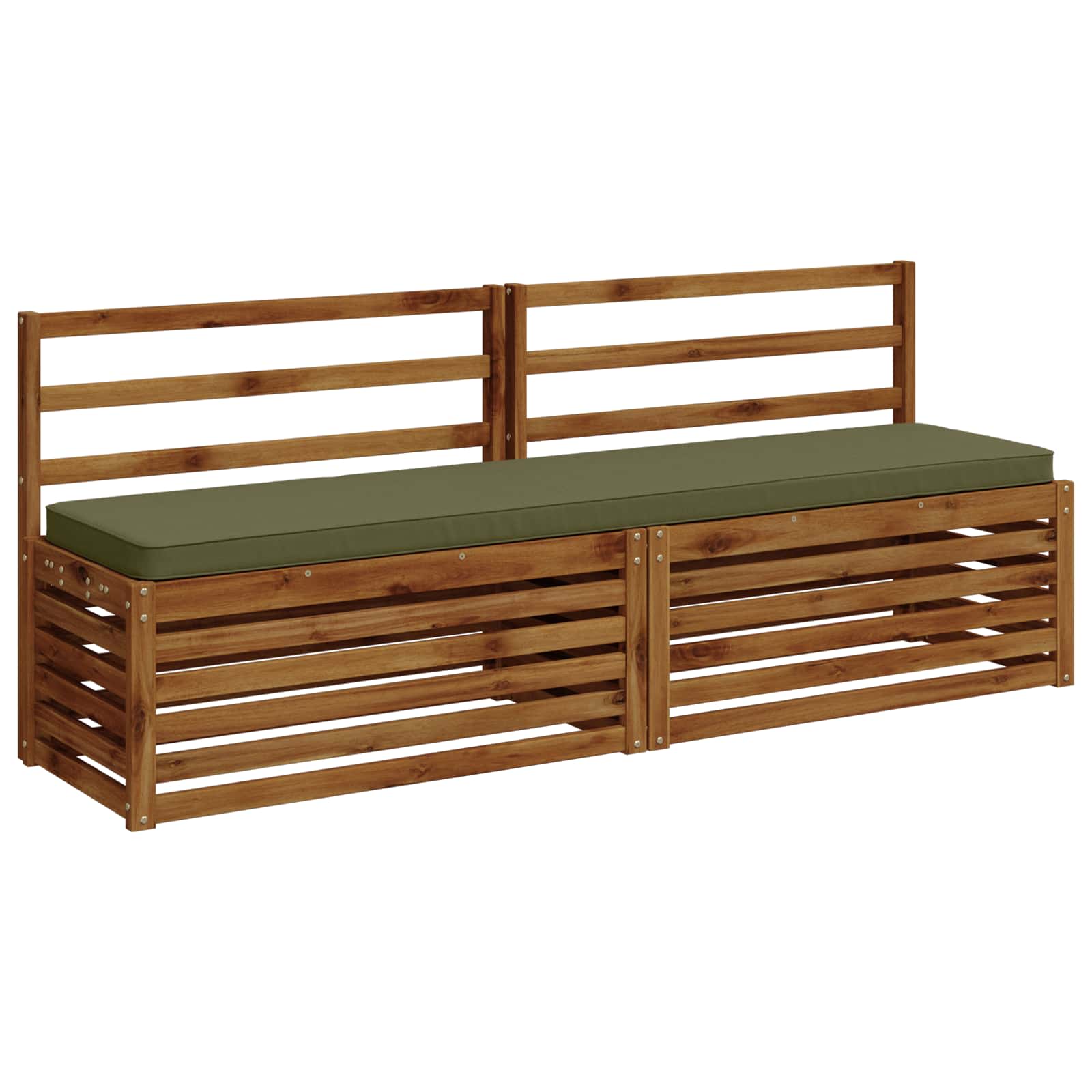 2-delige Bankkussens VUGHT 2 st 100% Polyester Olijfgroen image 3