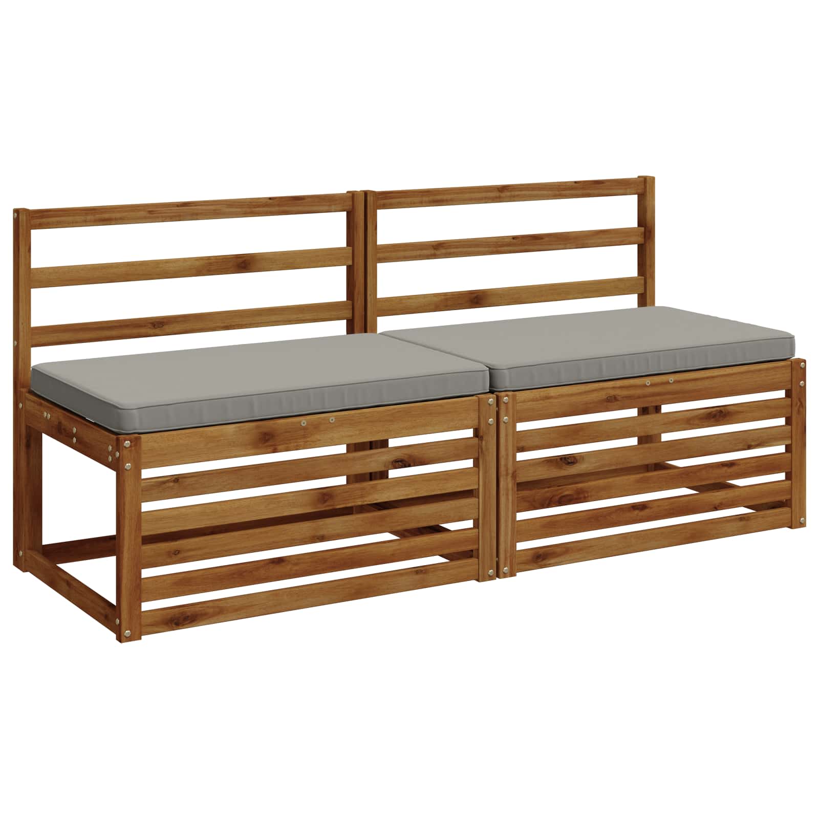 2-delige Bankkussens VUGHT 2 st 100% Polyester Grijs image 3