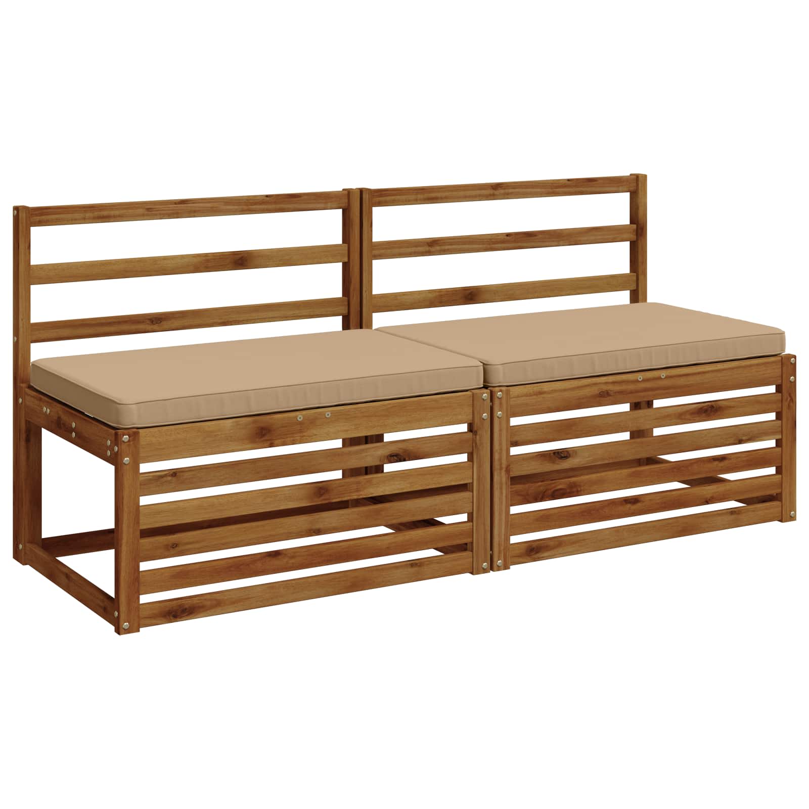 2-delige Bankkussens VUGHT 2 st 100% Polyester Zand image 2