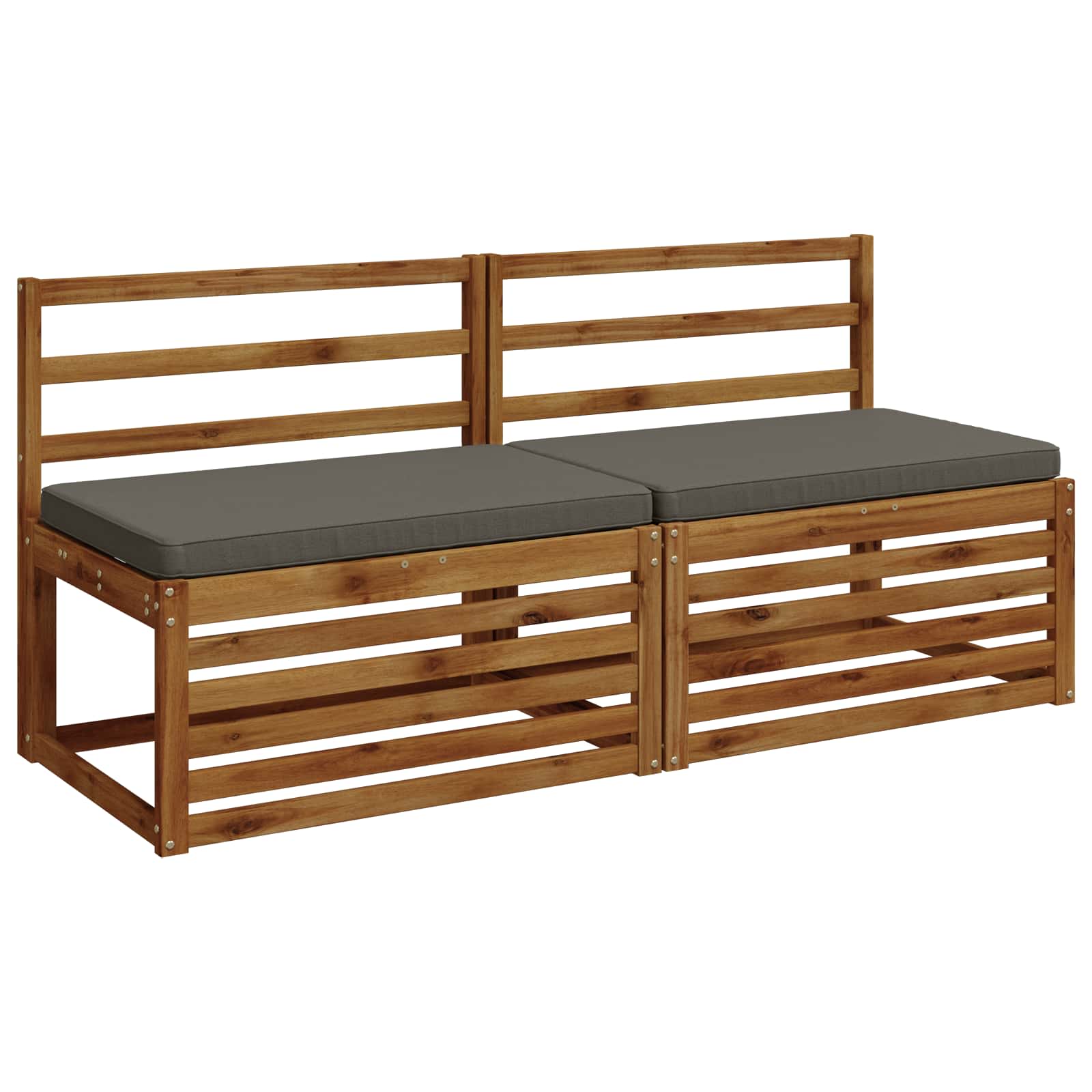 2-delige Bankkussens VUGHT 2 st 100% Polyester Grijs image 2