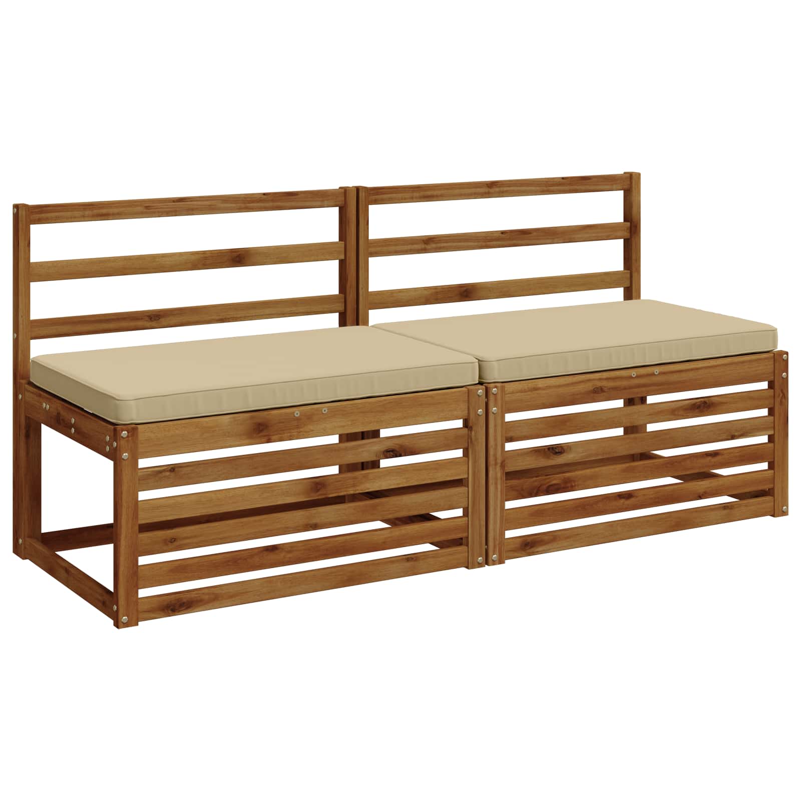 2-delige Bankkussens VUGHT 2 st 100% Polyester Beige image 3