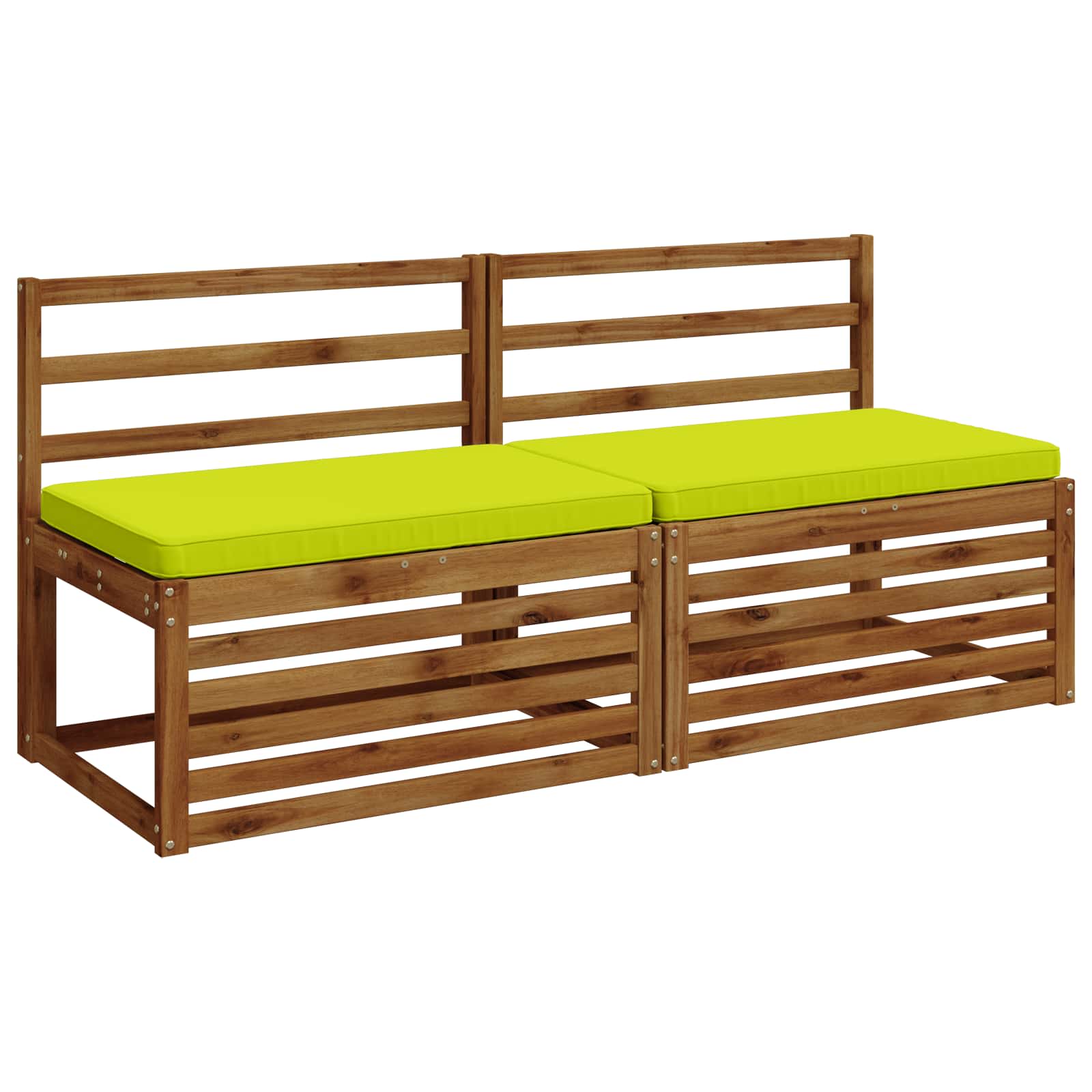 2-delige Bankkussens VUGHT 2 st 100% Polyester Helder groen image 2