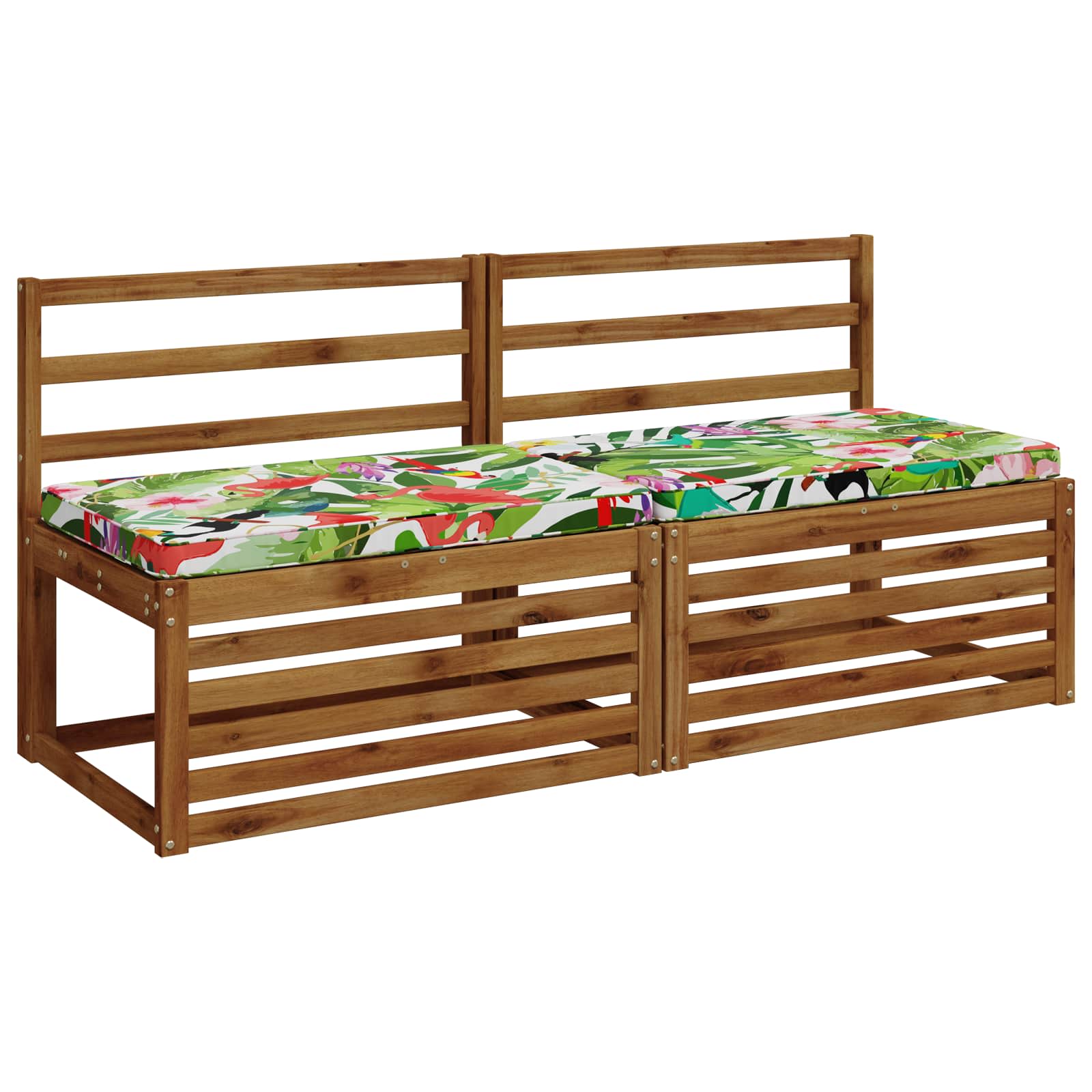 2-delige Bankkussens VUGHT 2 st 100% Polyester Meerkleurig image 2