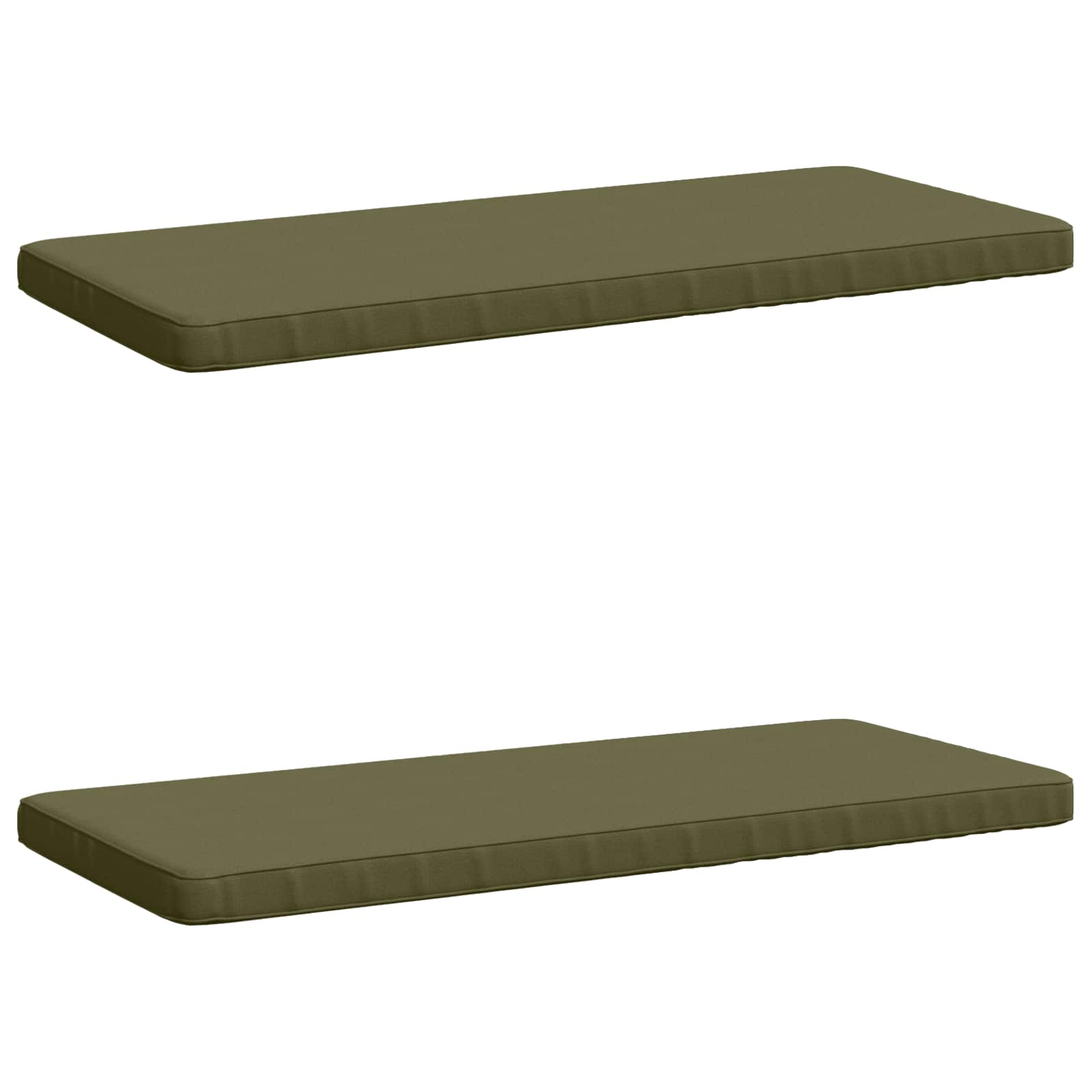 2-delige Bankkussens VUGHT 2 st 100% Polyester Olijfgroen image 2