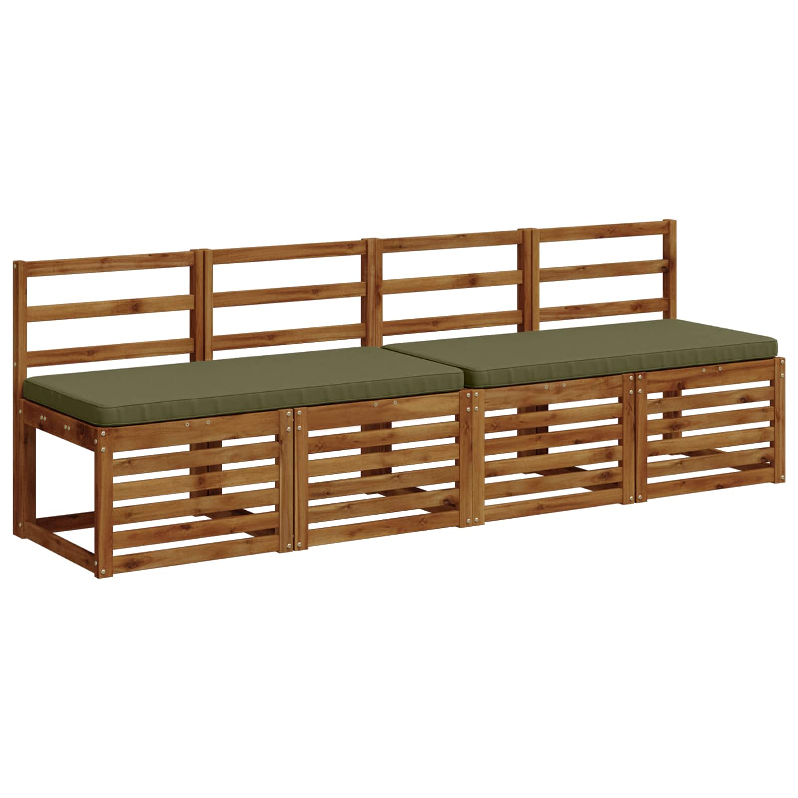 2-delige Bankkussens VUGHT 2 st 100% Polyester Olijfgroen image 3