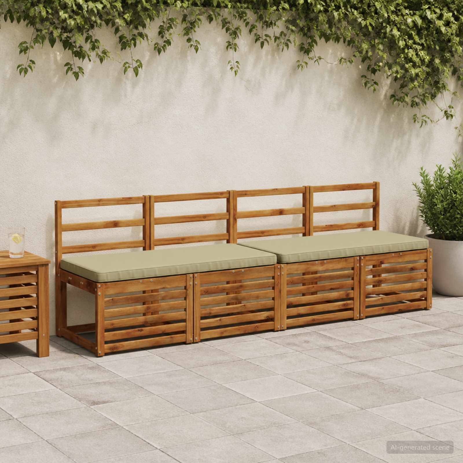 2-delige Bankkussens VUGHT 2 st 100% Polyester Lichtgroen image 1