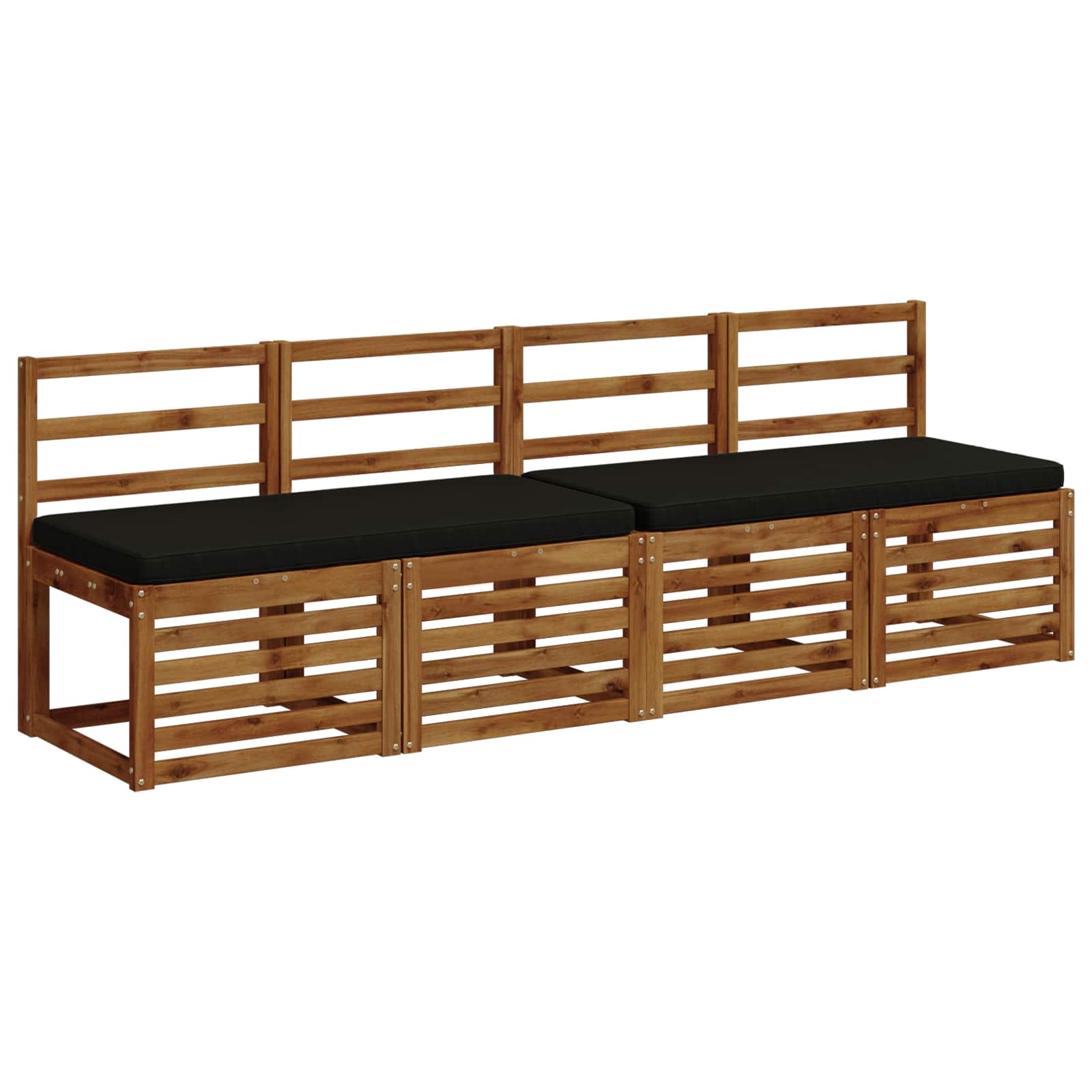2-delige Bankkussens VUGHT 2 st 100% Polyester Zwart image 3