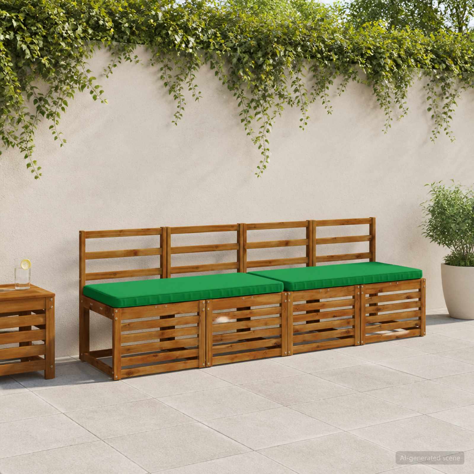 1-delig Bankkussen VUGHT 100% Polyester Groen 120 x 50 x 5 cm image 1