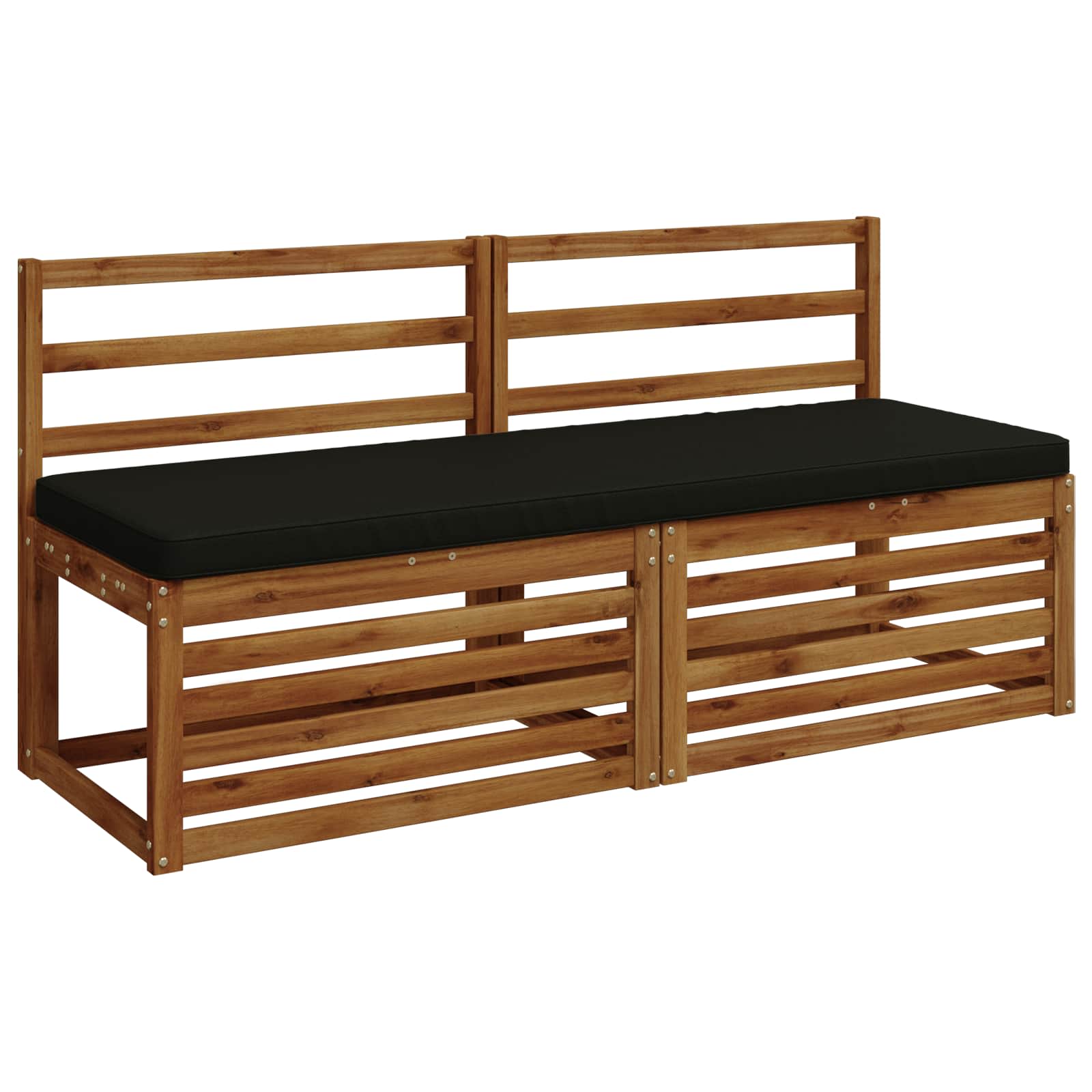 1-delig Bankkussen VUGHT 100% Polyester Zwart 140 x 50 x 5 cm image 2