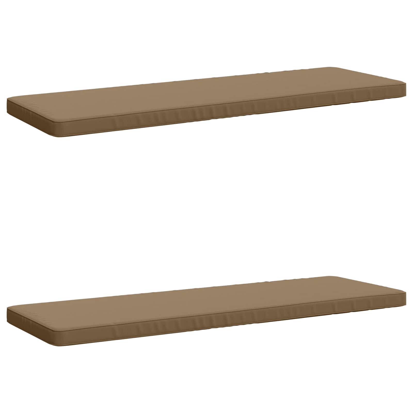 2-delige Bankkussens VUGHT 2 st 100% Polyester Taupe image 1