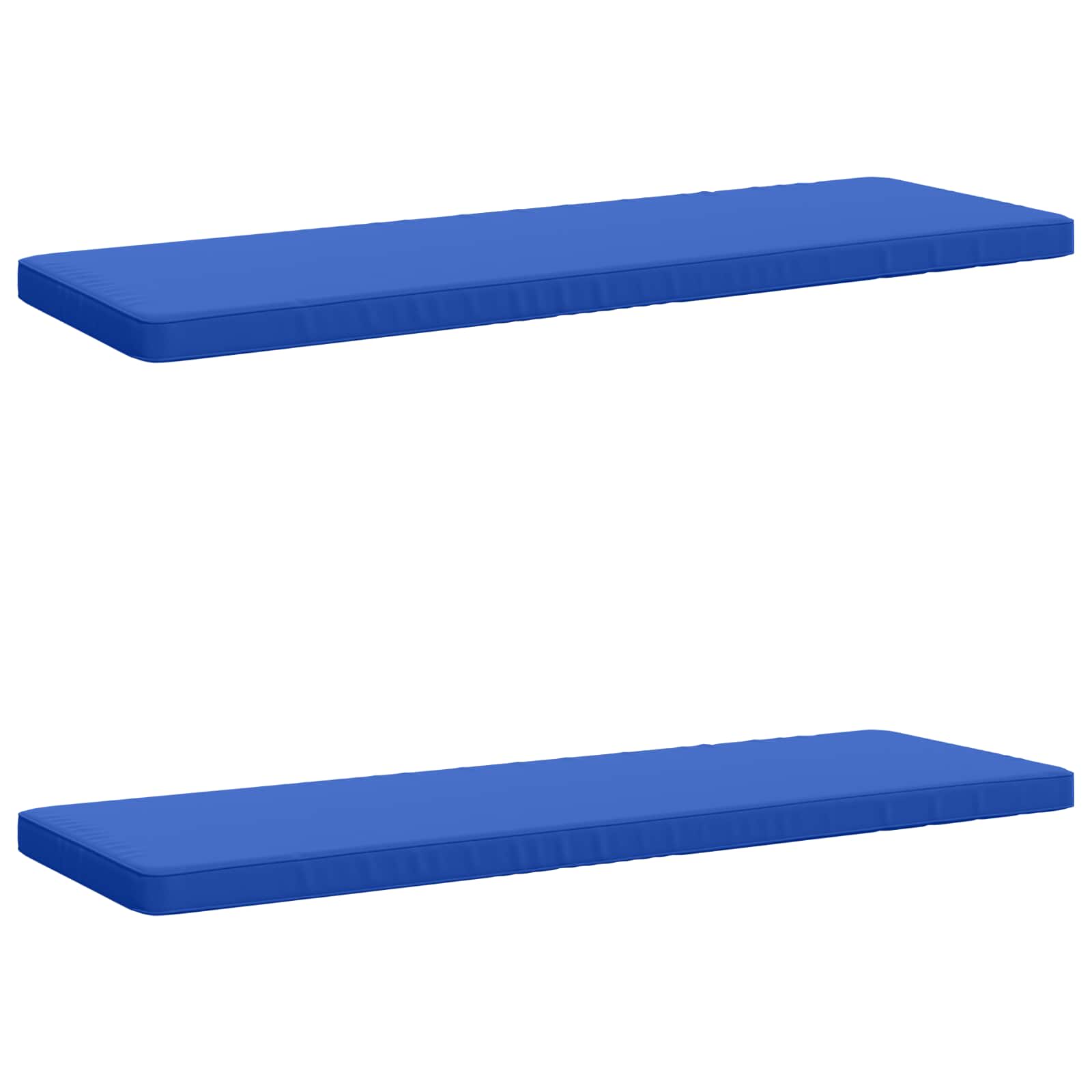 2-delige Bankkussens VUGHT 2 st 100% Polyester Koninklijk Blauw image 2