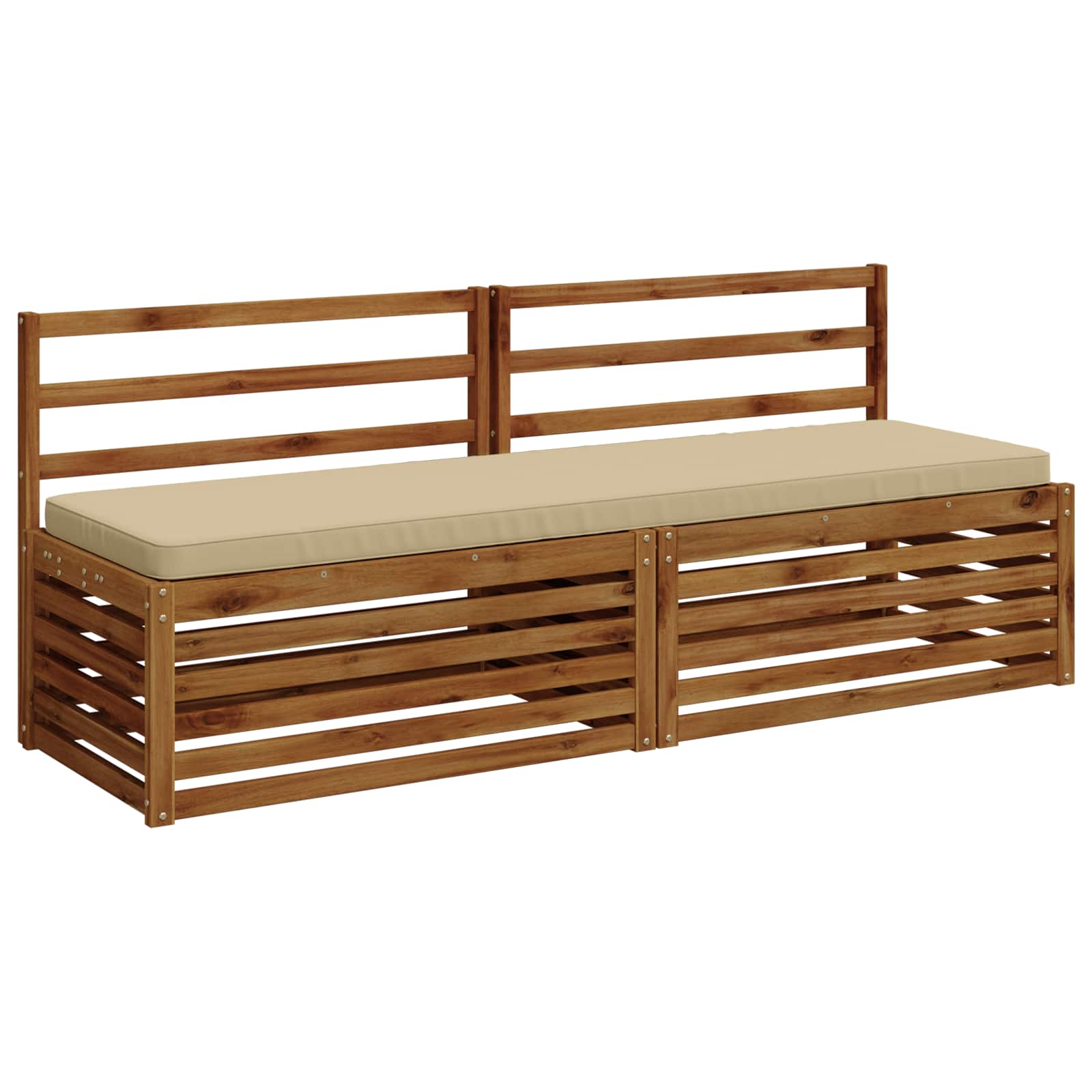 2-delige Bankkussens VUGHT 2 st 100% Polyester Beige image 2