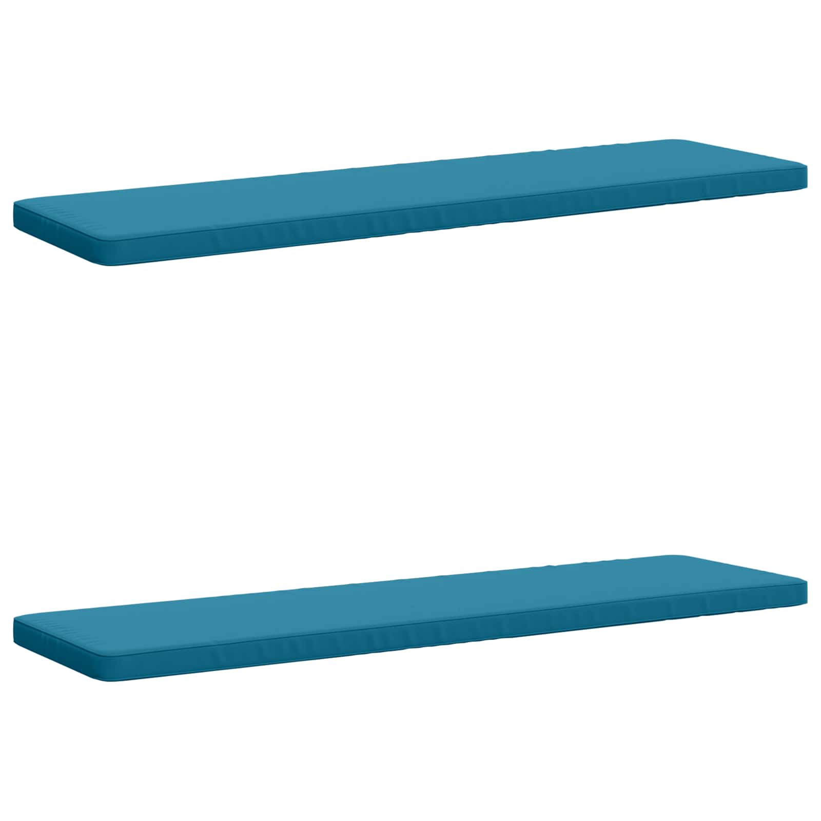 2-delige Bankkussens VUGHT 2 st 100% Polyester Lichtblauw image 1