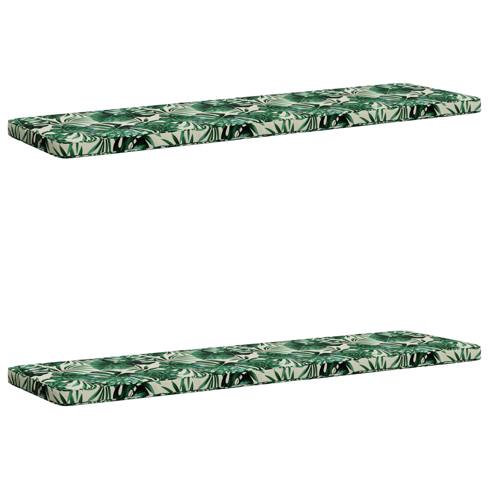 2-delige Bankkussens VUGHT 2 st 100% Polyester Bladpatroon image 1