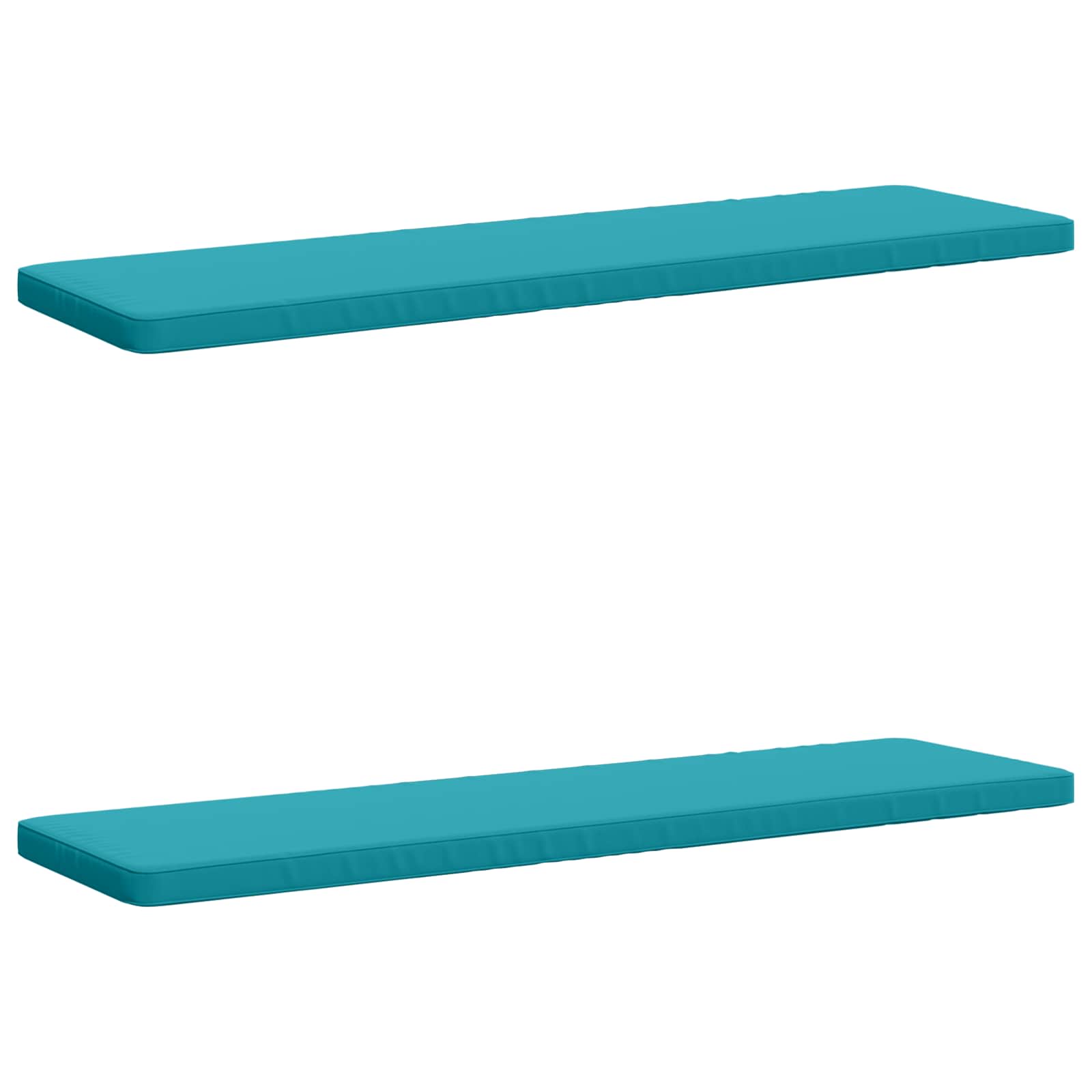2-delige Bankkussens VUGHT 2 st 100% Polyester Turquoise image 1