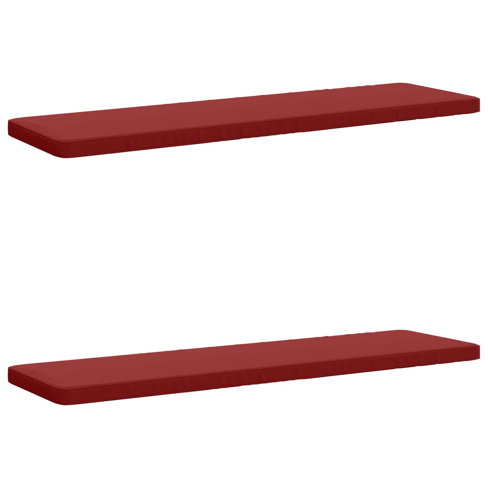 2-delige Bankkussens VUGHT 2 st 100% Polyester Wijnrood image 1