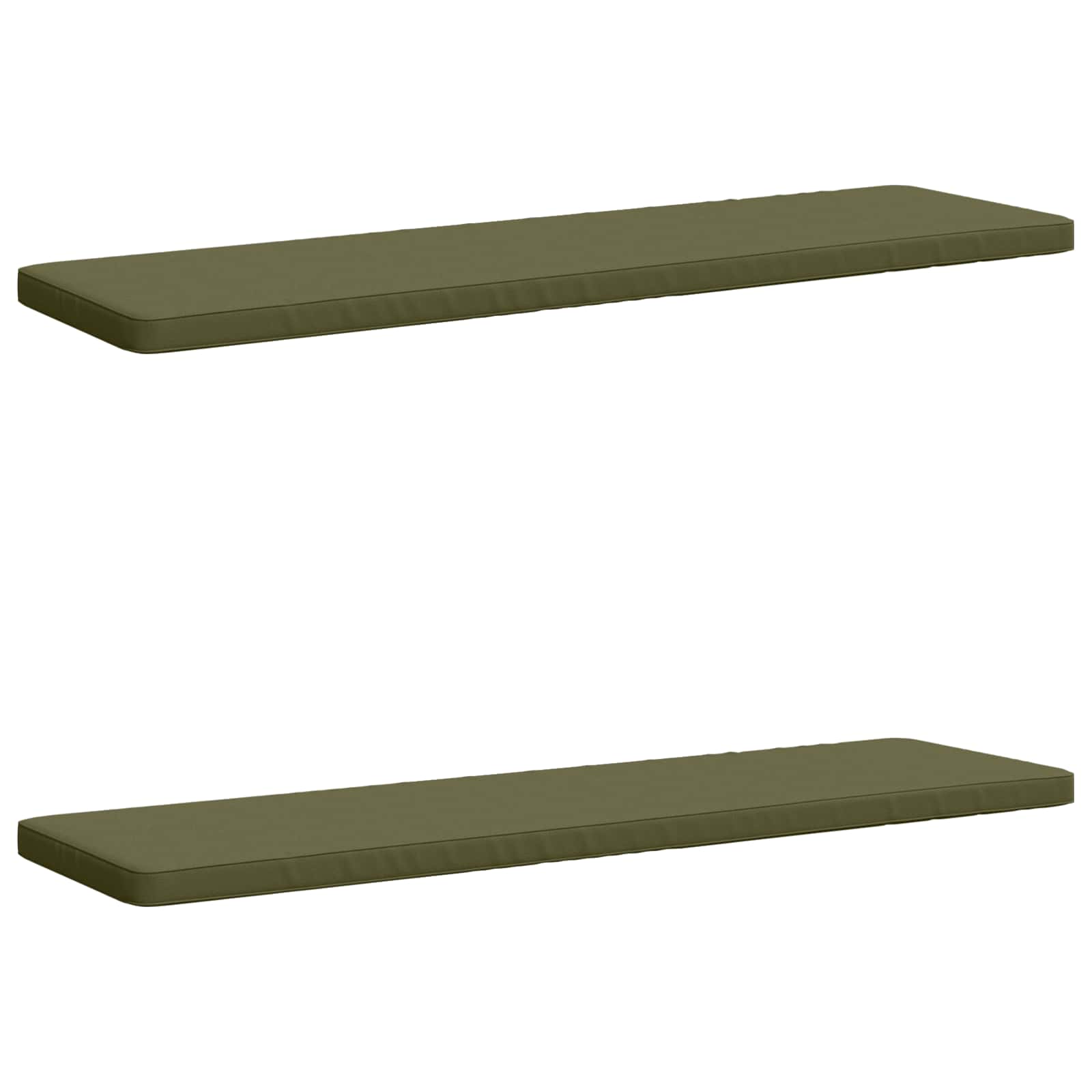 2-delige Bankkussens VUGHT 2 st 100% Polyester Olijfgroen image 1