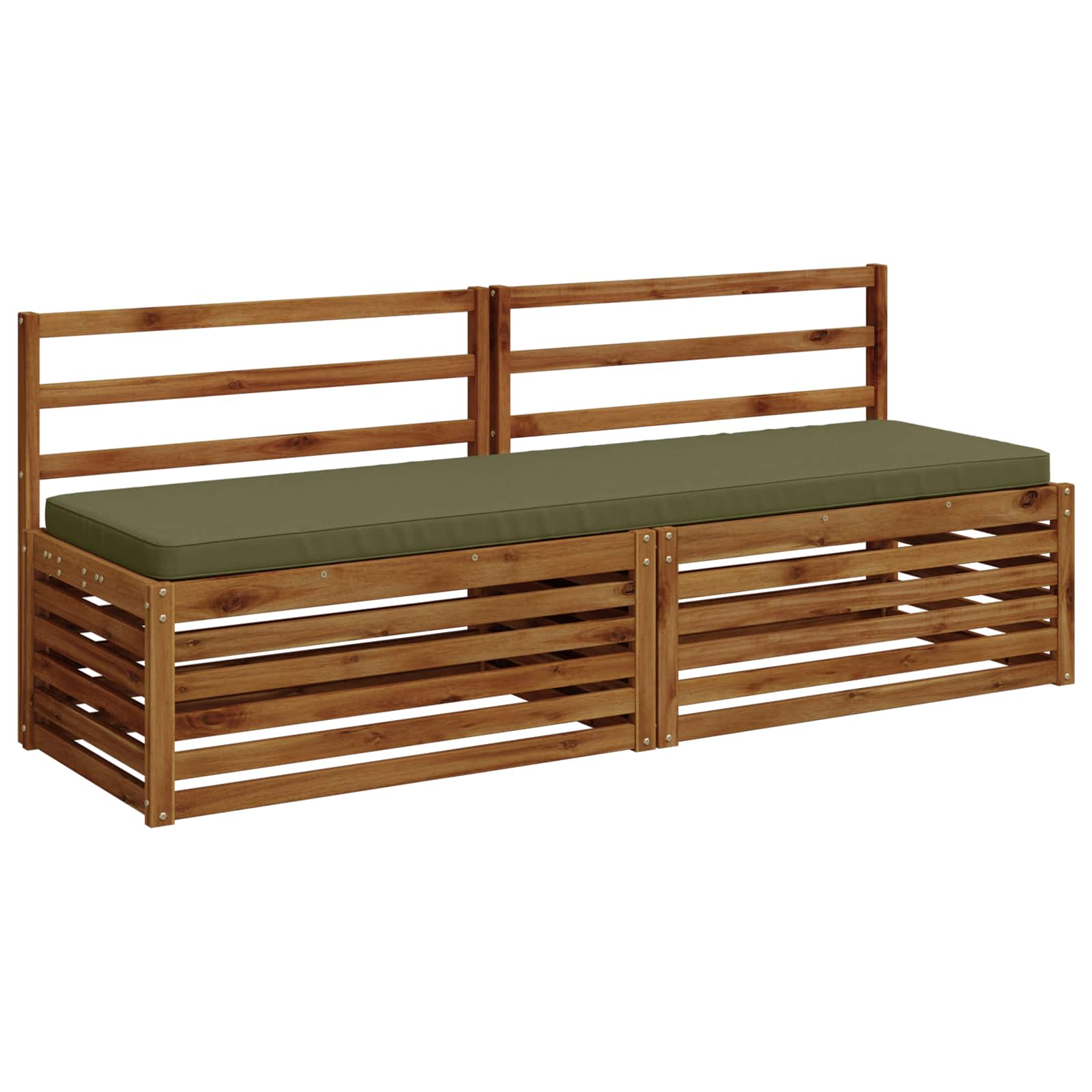 2-delige Bankkussens VUGHT 2 st 100% Polyester Olijfgroen image 2