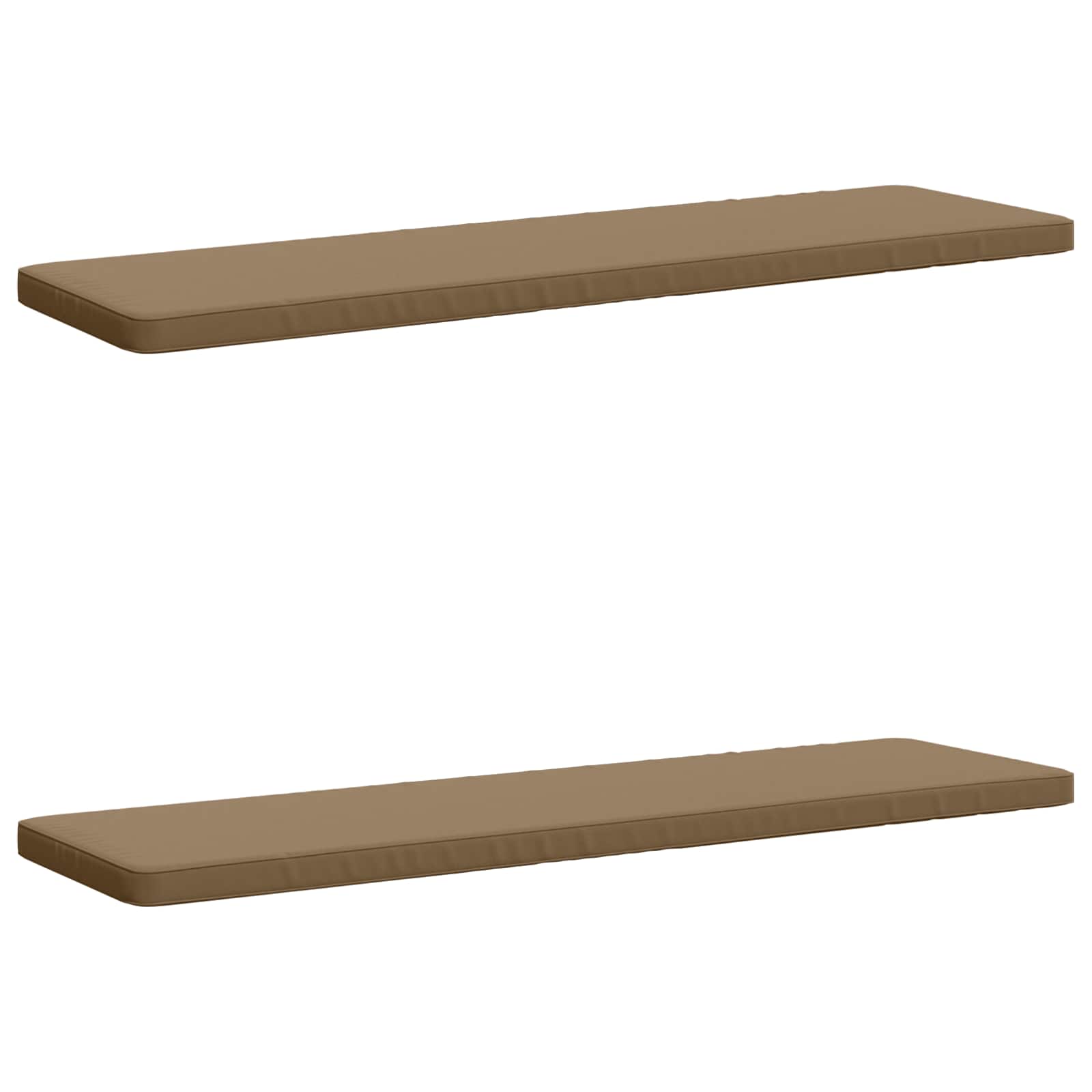2-delige Bankkussens VUGHT 2 st 100% Polyester Taupe image 1
