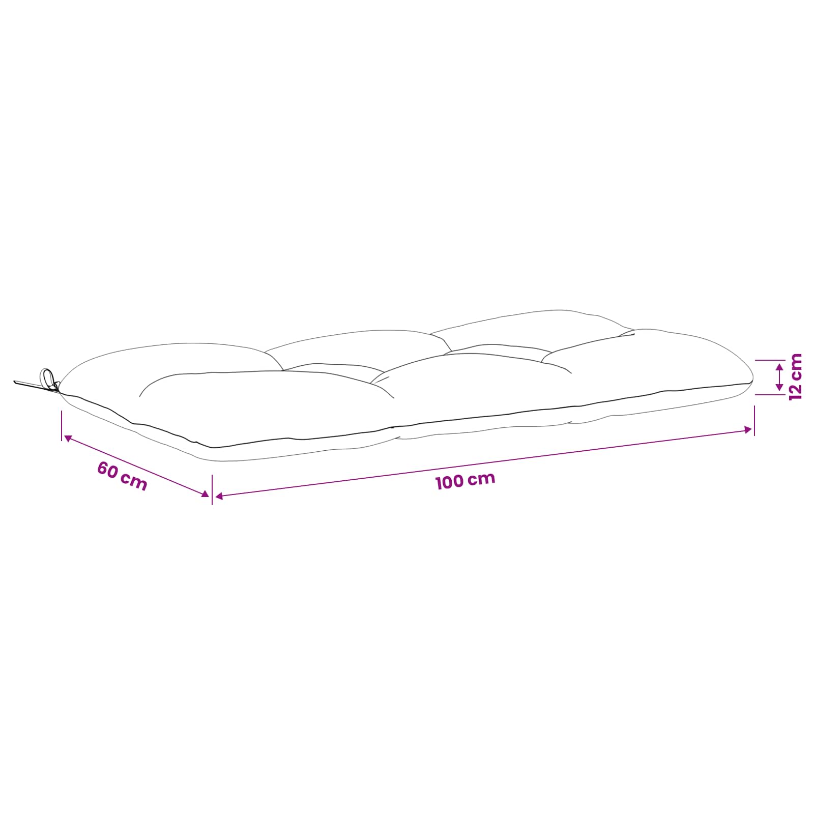 2-delige Bankkussens VIANEN 100% Polyester Wit 100 x 60 x 12 cm image 8