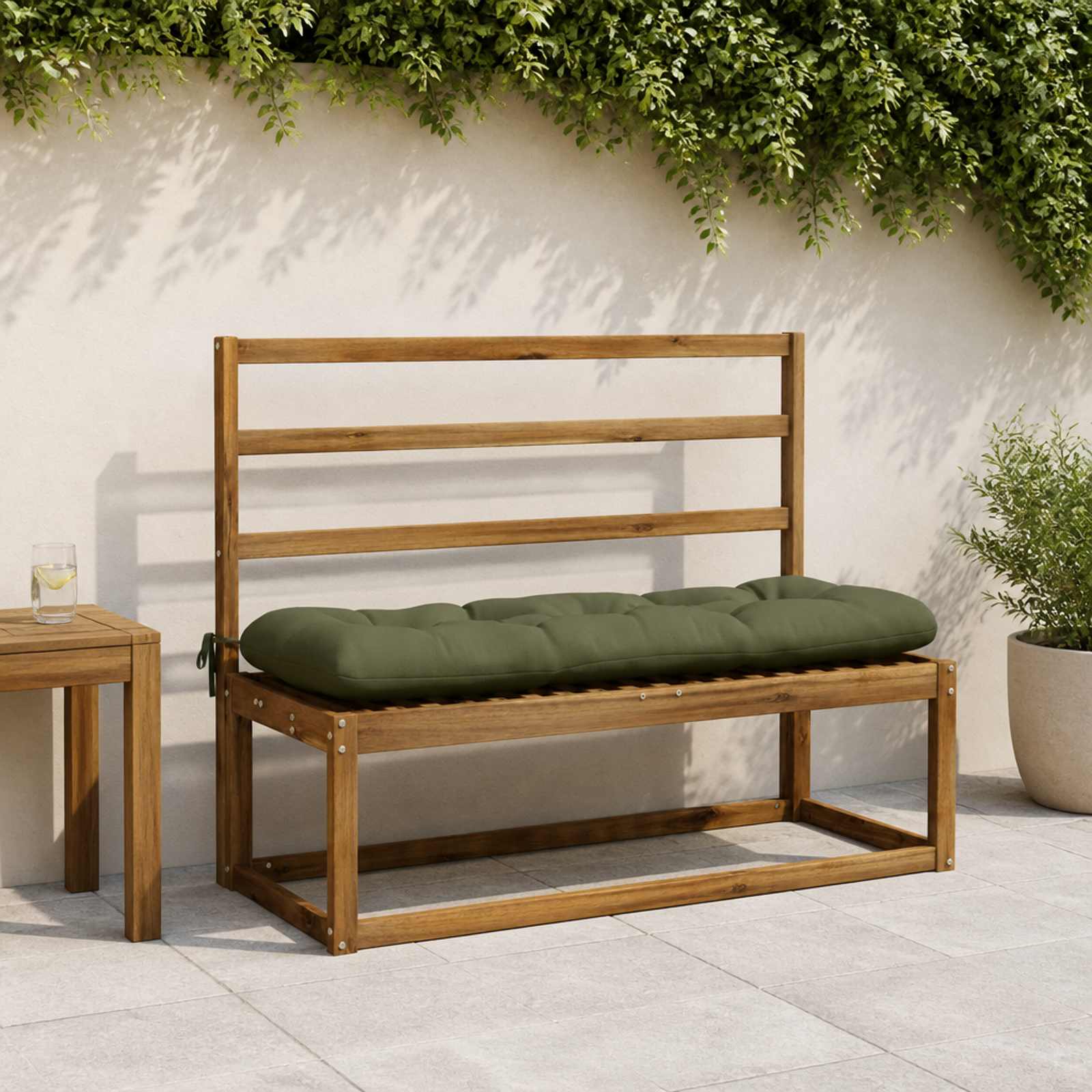 Bankkussen VIANEN 100% Polyester Olijfgroen 110 x 40 x 12 cm image 1