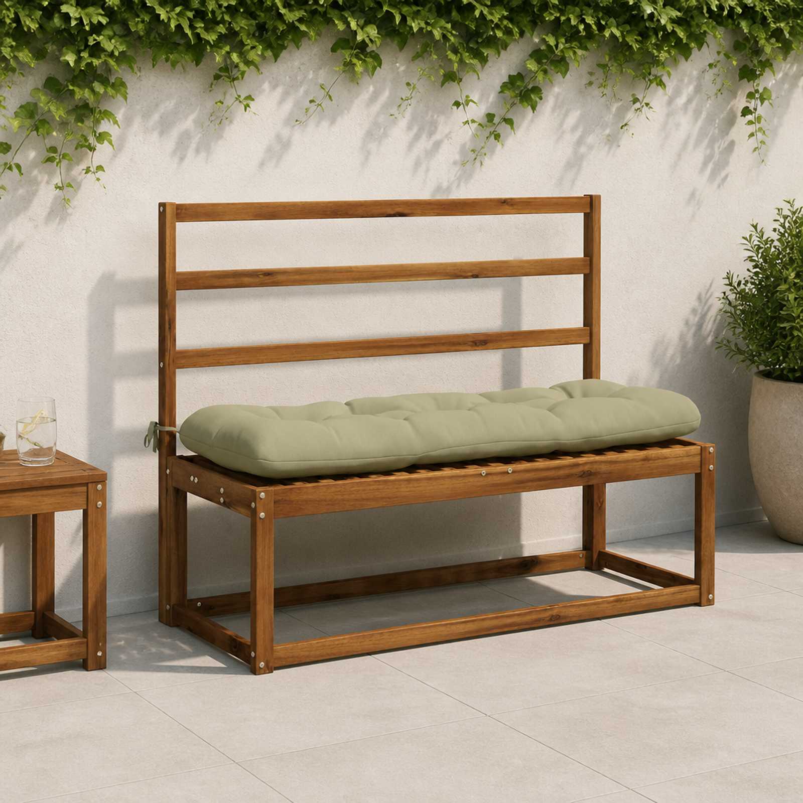 Bankkussen VIANEN 100% Polyester Lichtgroen 100 x 40 x 12 cm image 1