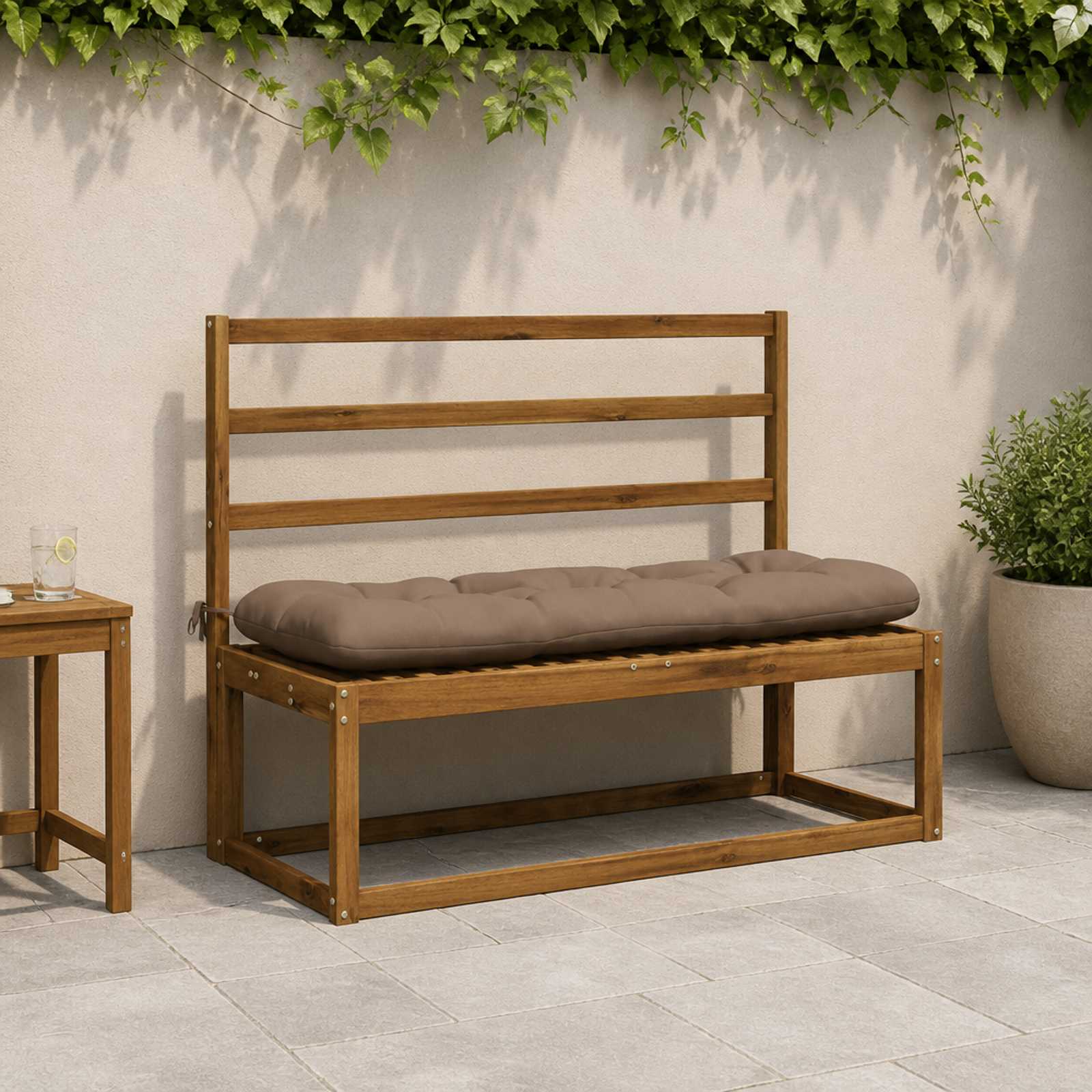 2-delige Bankkussens VIANEN 100% Polyester Taupe image 1