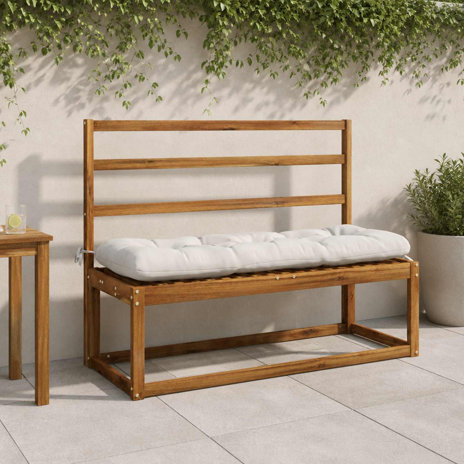 Bankkussen VIANEN 100% Polyester Wit 120 x 40 x 12 cm image 1