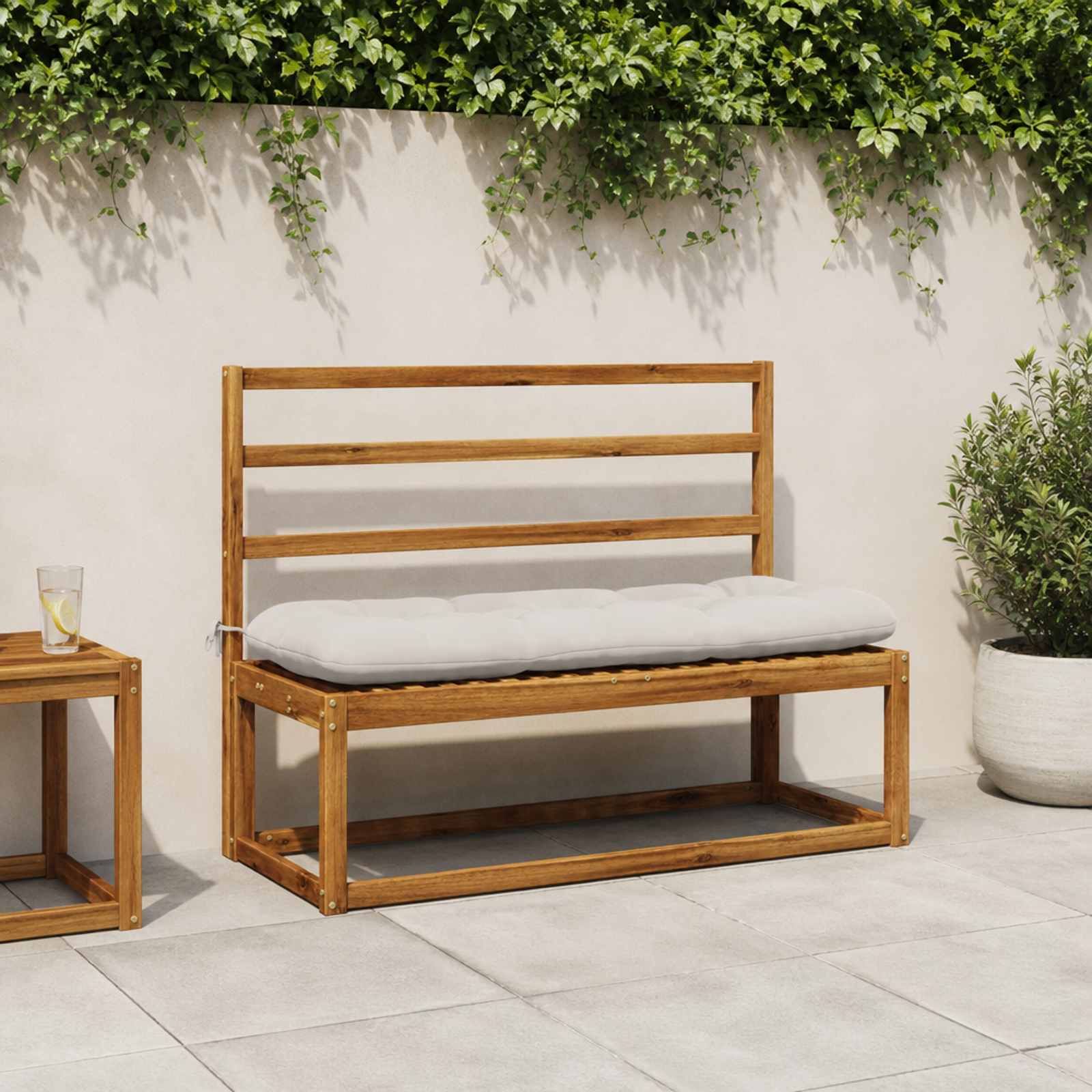 2-delige Bankkussens VIANEN 100% Polyester Wit 110 x 40 x 12 cm image 1