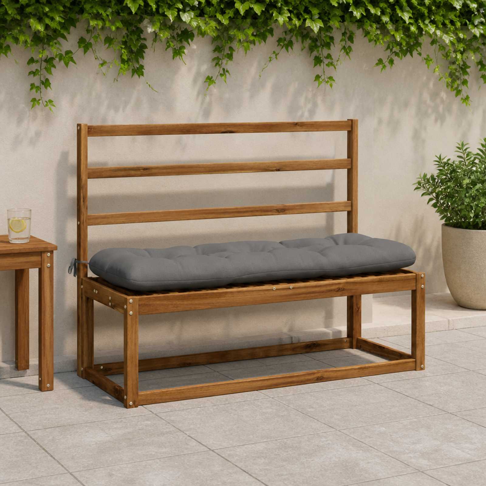 Blazina za klop VIANEN 100% poliester Siva 100 x 40 x 12 cm