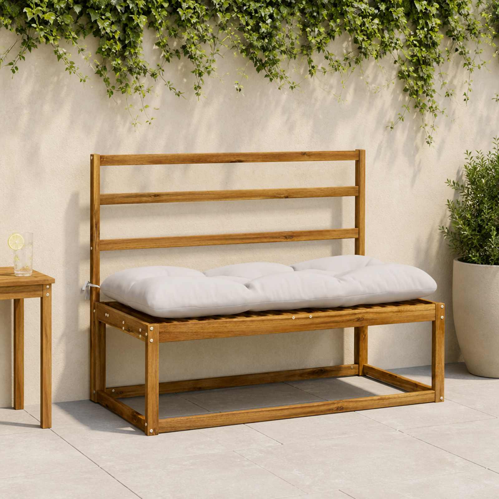 2-delige Bankkussens VIANEN 100% Polyester Wit 100 x 50 x 12 cm image 1