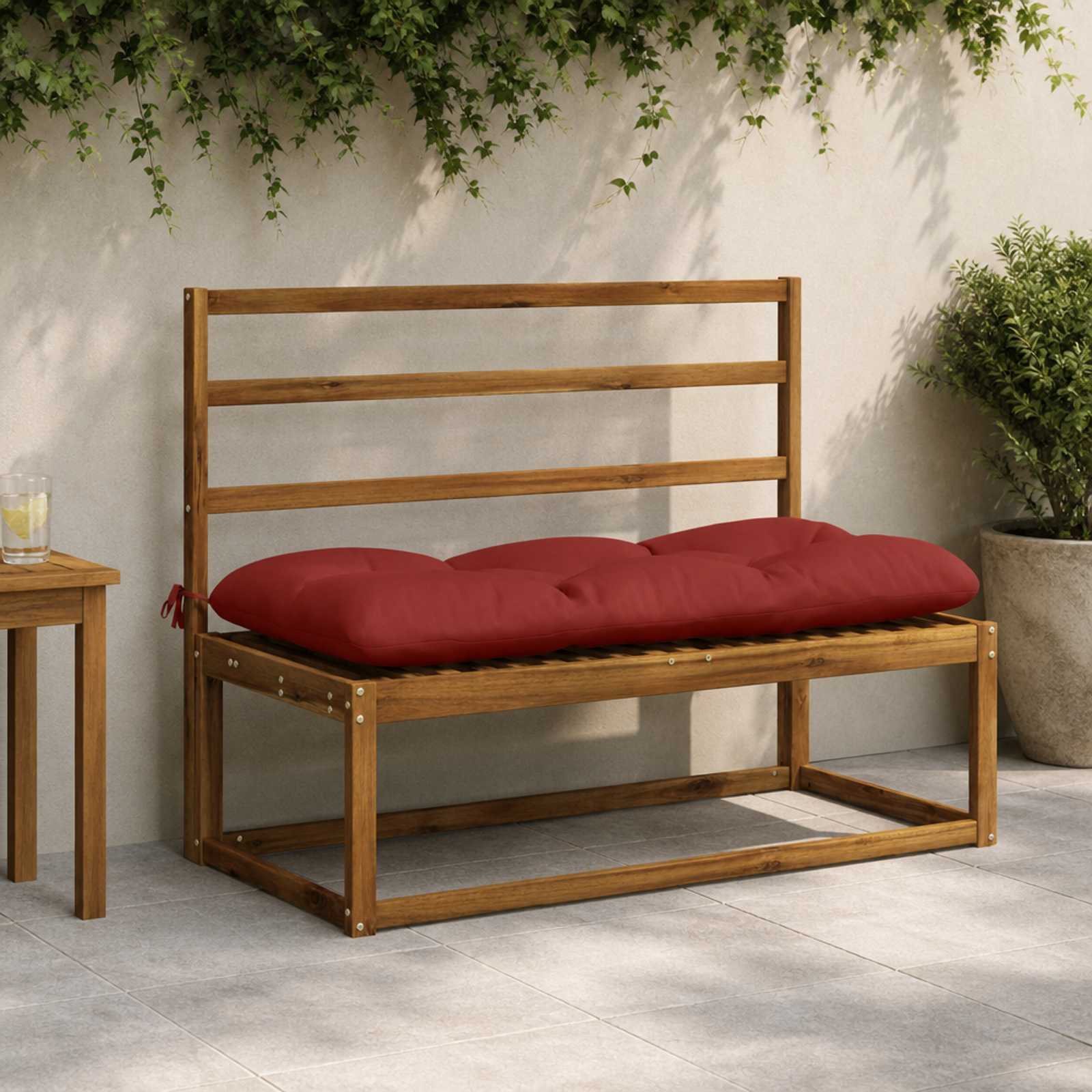 Bankkussen VIANEN 100% Polyester Rood 100 x 50 x 12 cm image 1