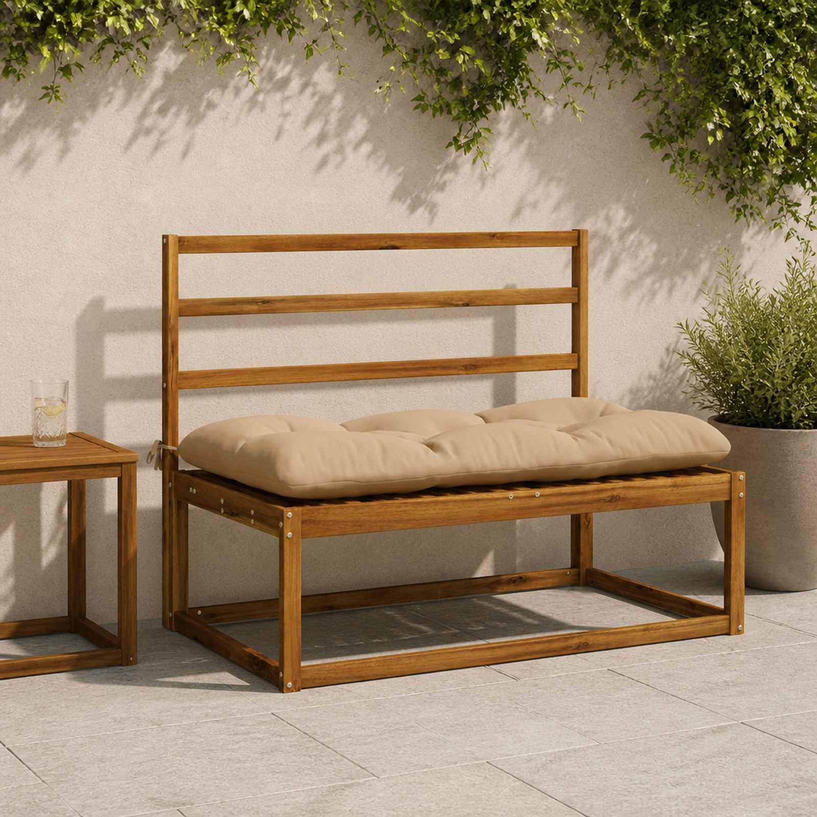 Bankkussen VIANEN 100% Polyester Zand 100 x 60 x 12 cm image 1