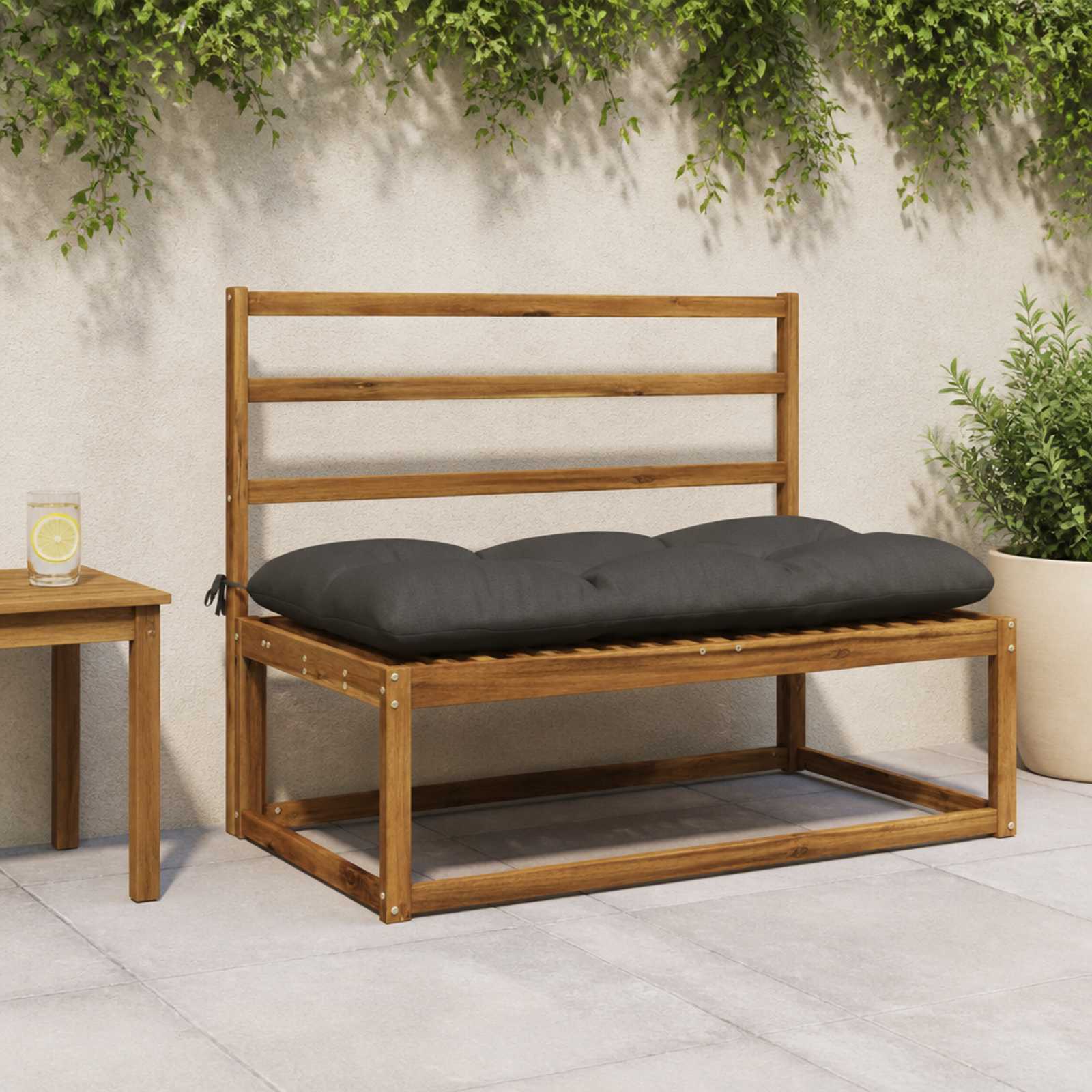 Bankkussen VIANEN 100% Polyester Antraciet 100 x 60 x 12 cm image 1