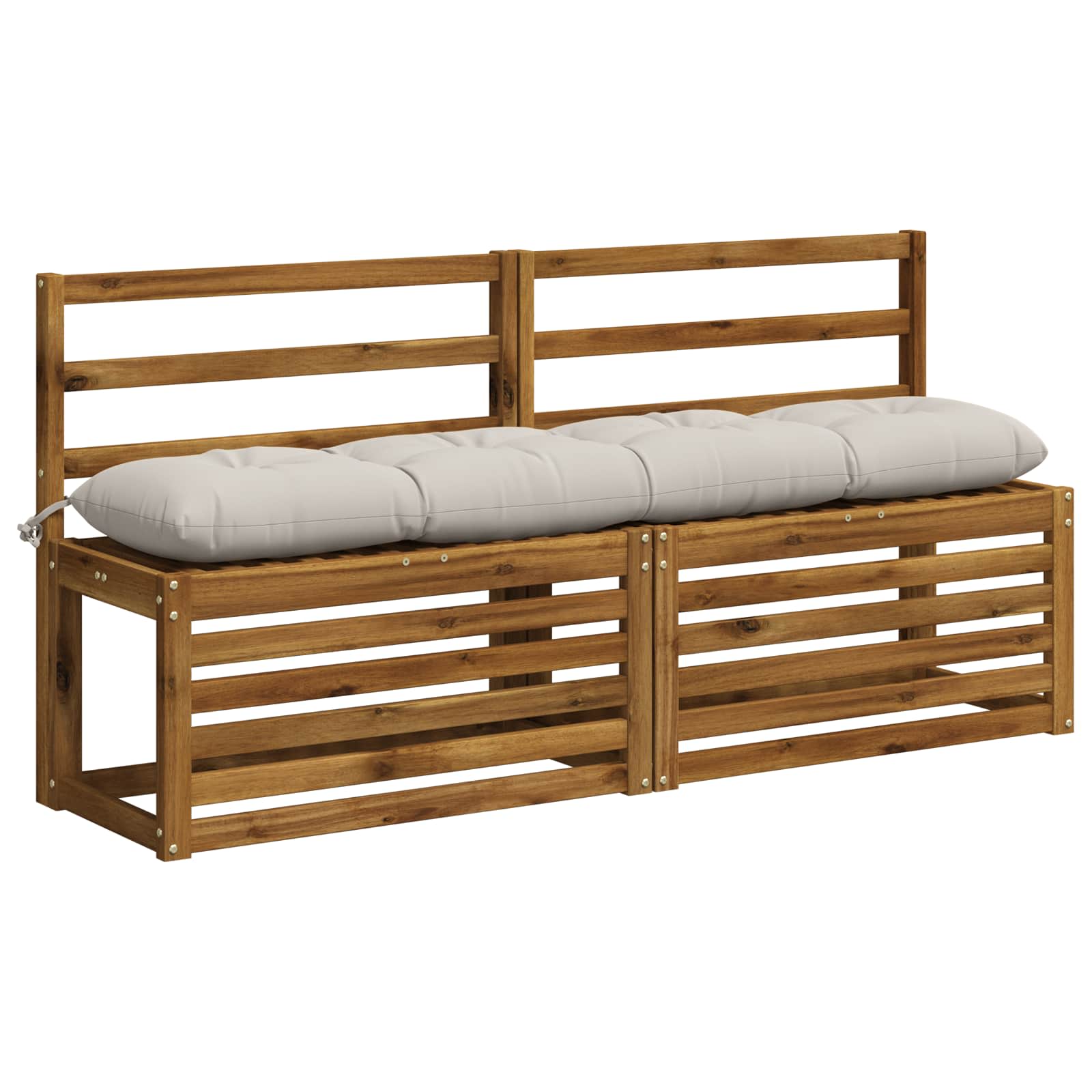 Blazina za klop VIANEN 100% poliester Bela 150 x 30 x 12 cm