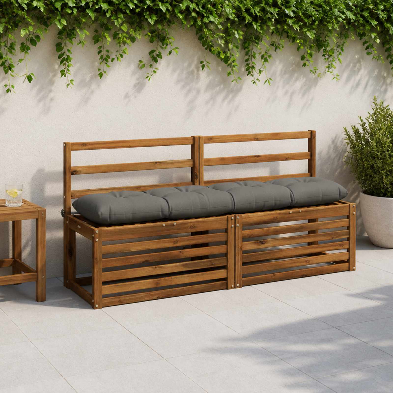 Blazina za klop VIANEN 100% poliester Siva 150 x 30 x 12 cm