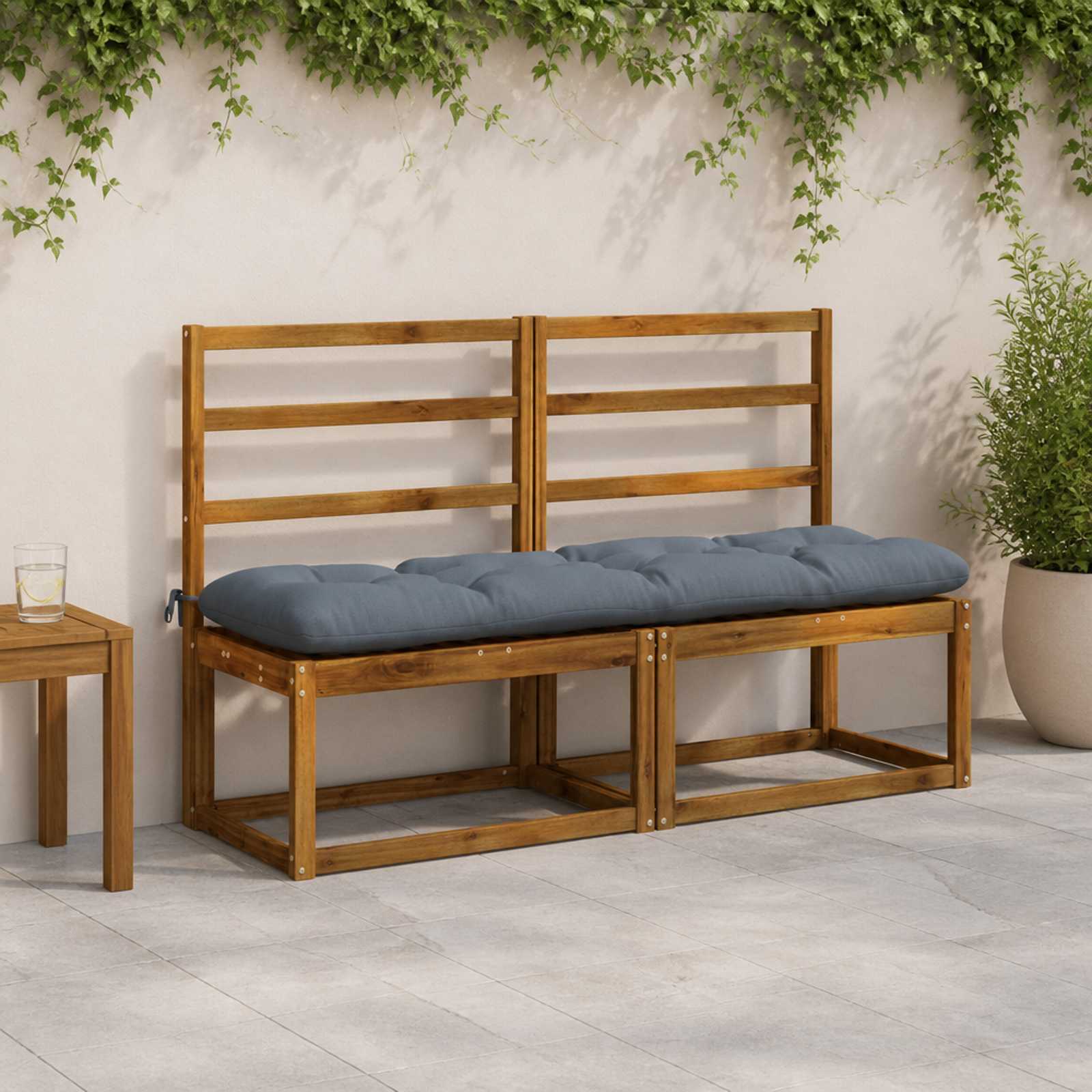 vidaXL Bænkpude VIANEN 100% polyester Blå 140 x 40 x 12 cm