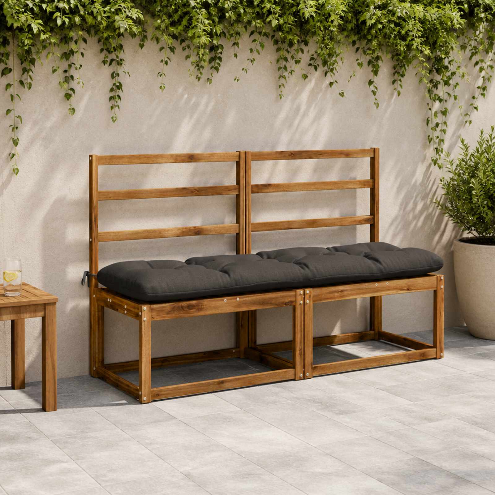 Blazina za klop VIANEN 100% poliester Antracit 150 x 40 x 12 cm