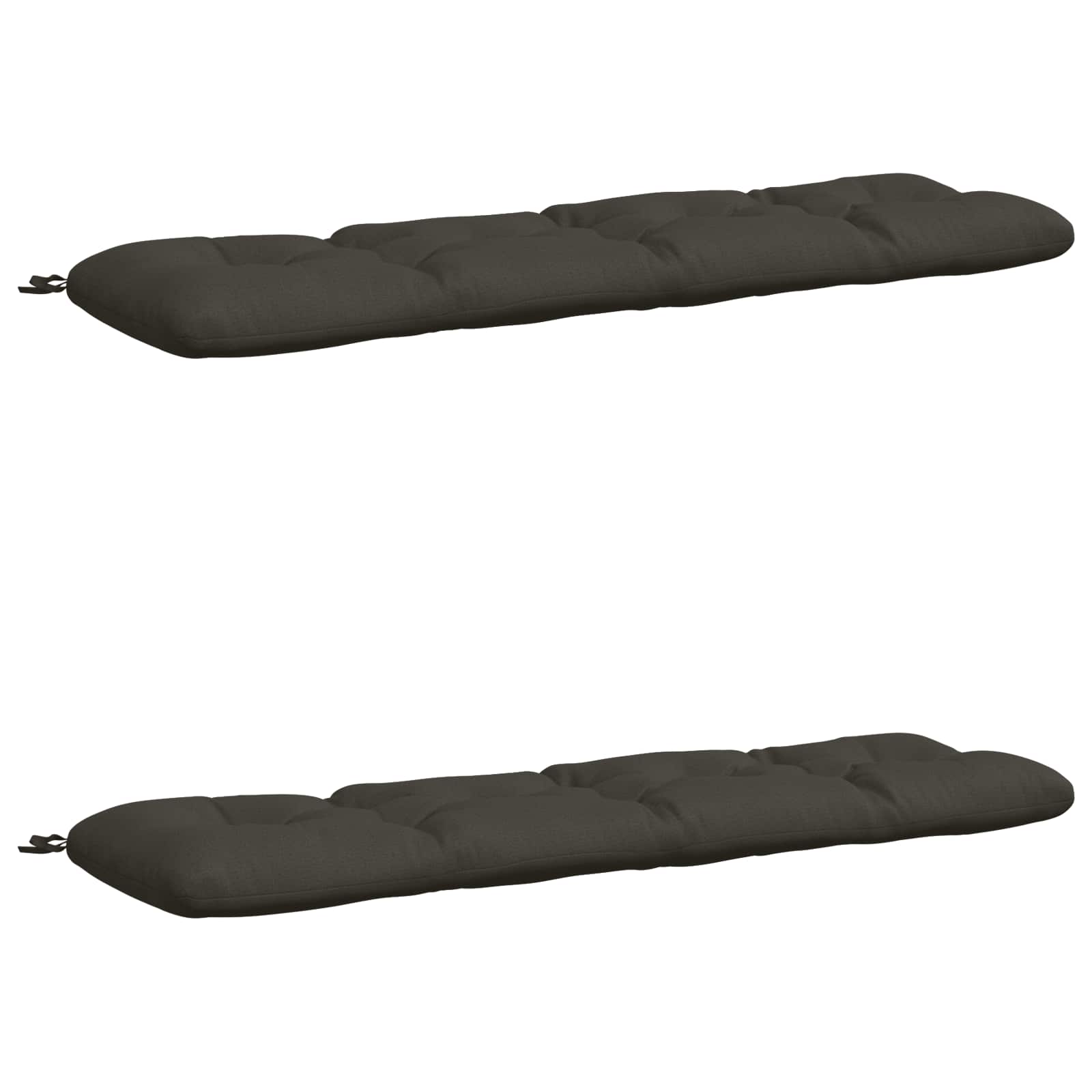 vidaXL Vankúše na lavičku VIANEN 2 ks 100% polyester Antracitová