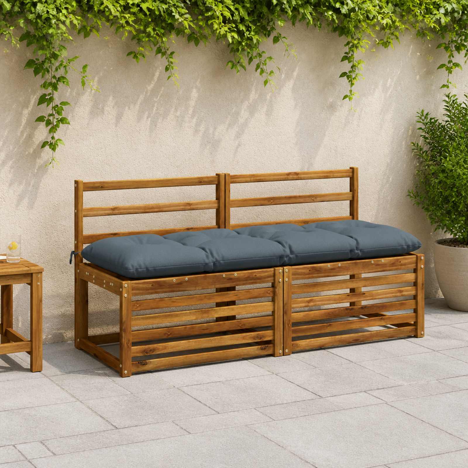 Blazina za klop VIANEN 100% poliester Modra 140 x 50 x 12 cm
