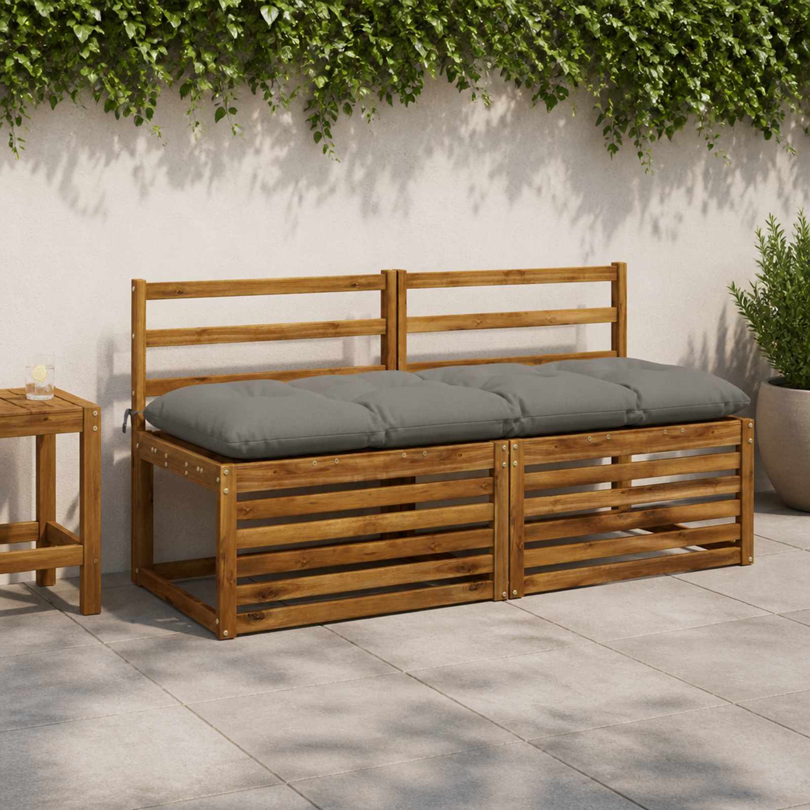 Blazina za klop VIANEN 100% poliester Siva 140 x 50 x 12 cm