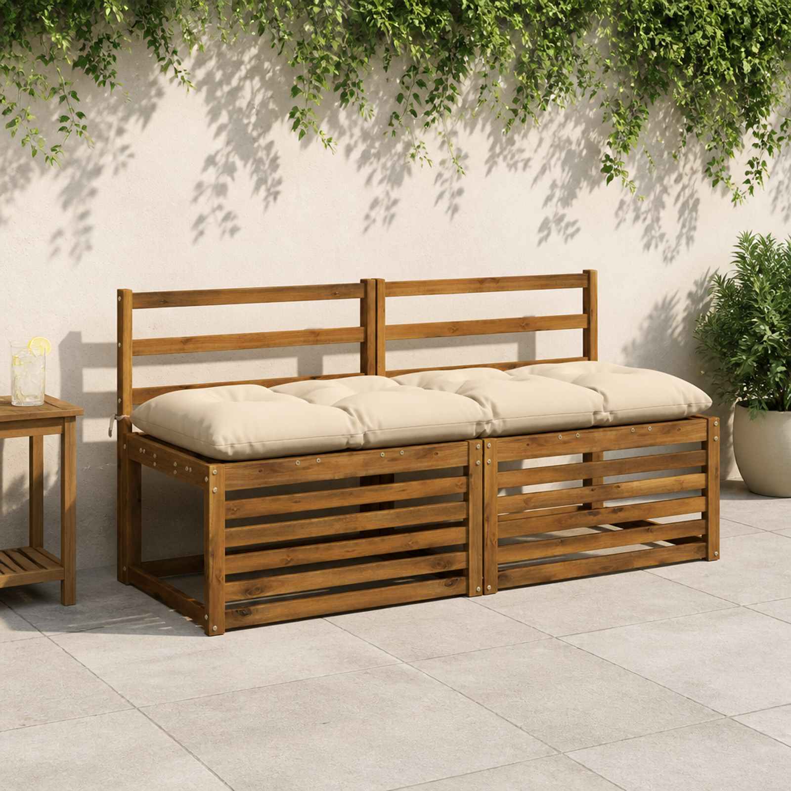 Blazina za klop VIANEN 100% poliester Krem 150 x 50 x 12 cm